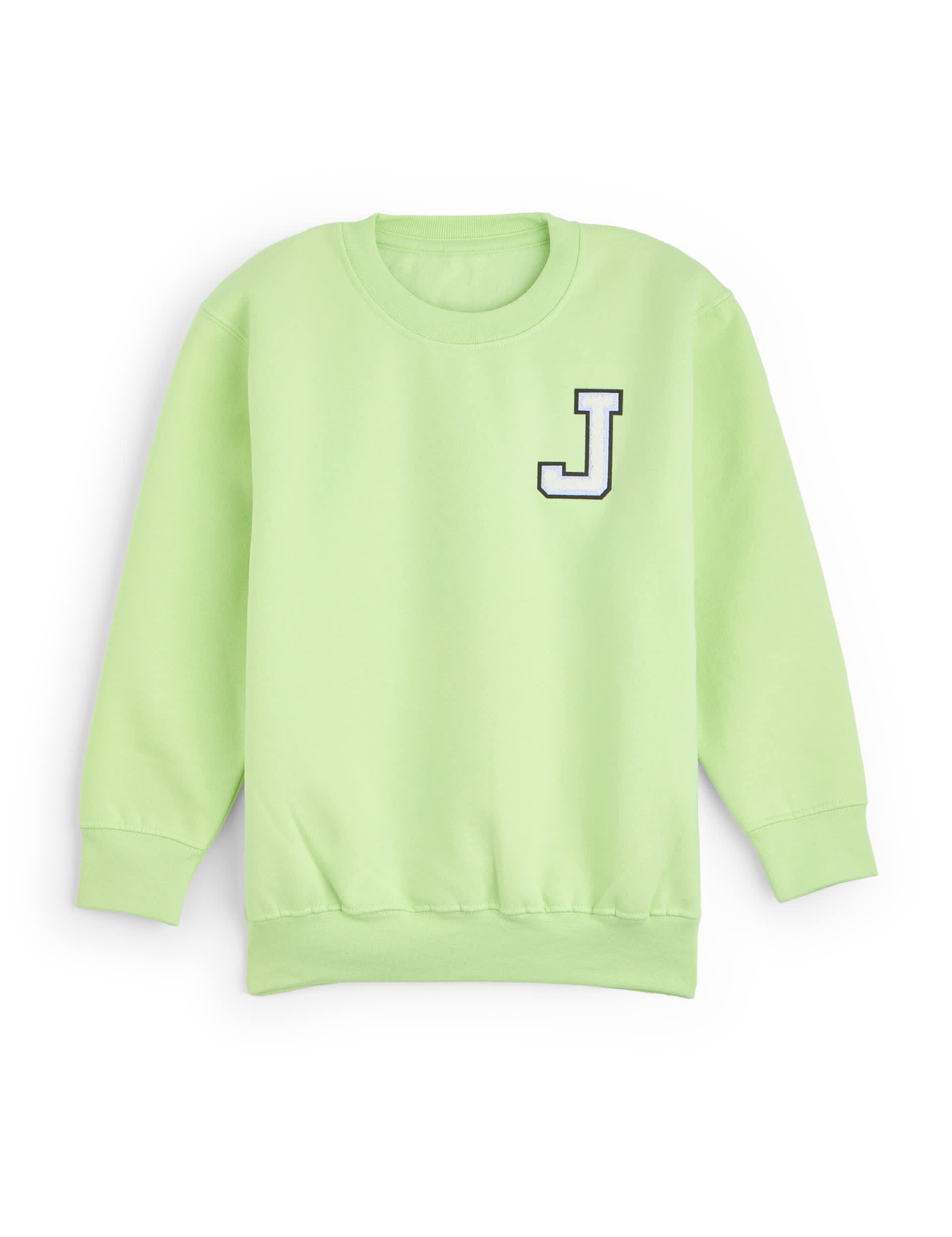 Alphabet Personalised Kids Sweatshirt - 2-3 Y - Green, Green