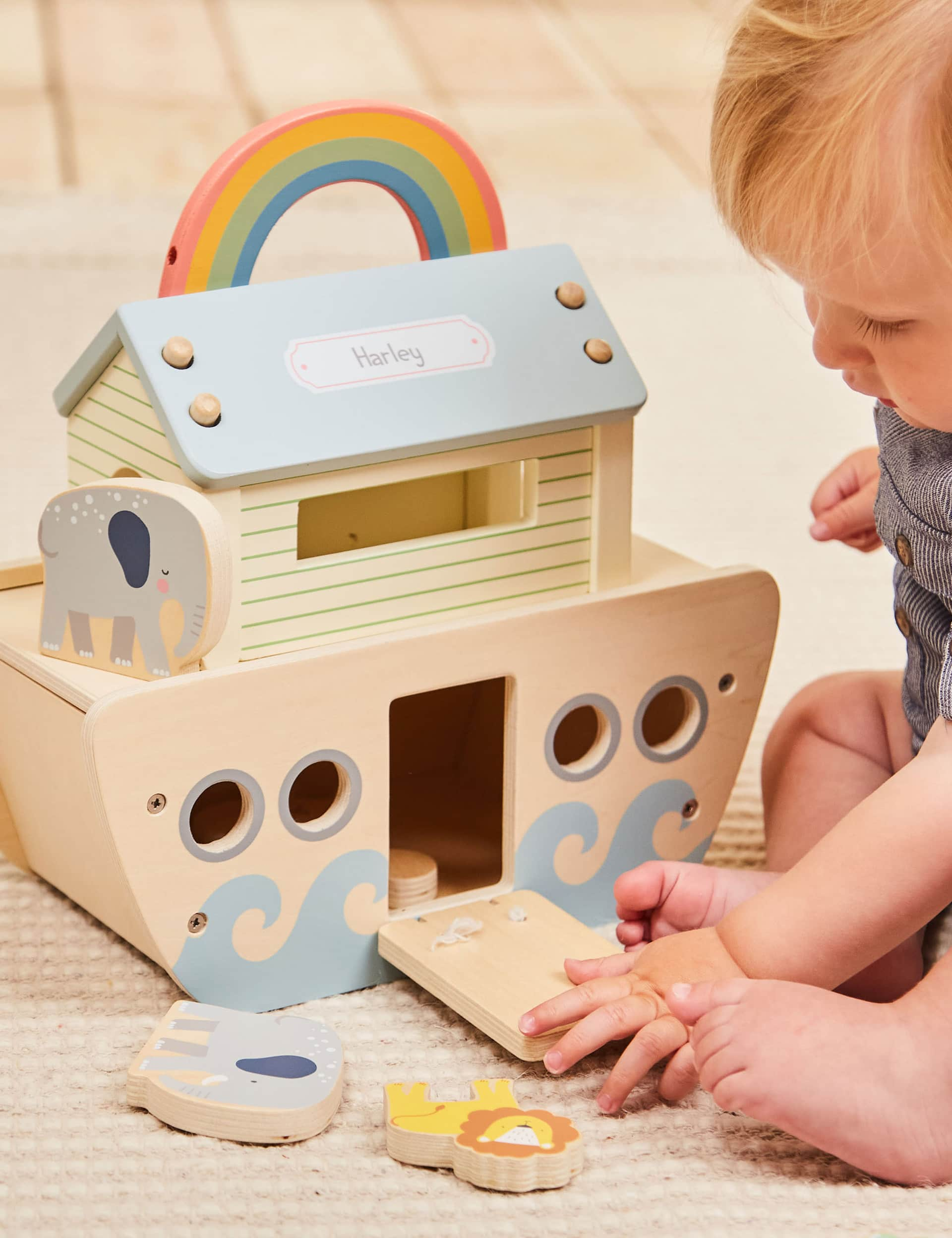 My 1St Years Personalised Wooden Animal Ark Play Set - Multi, Multi