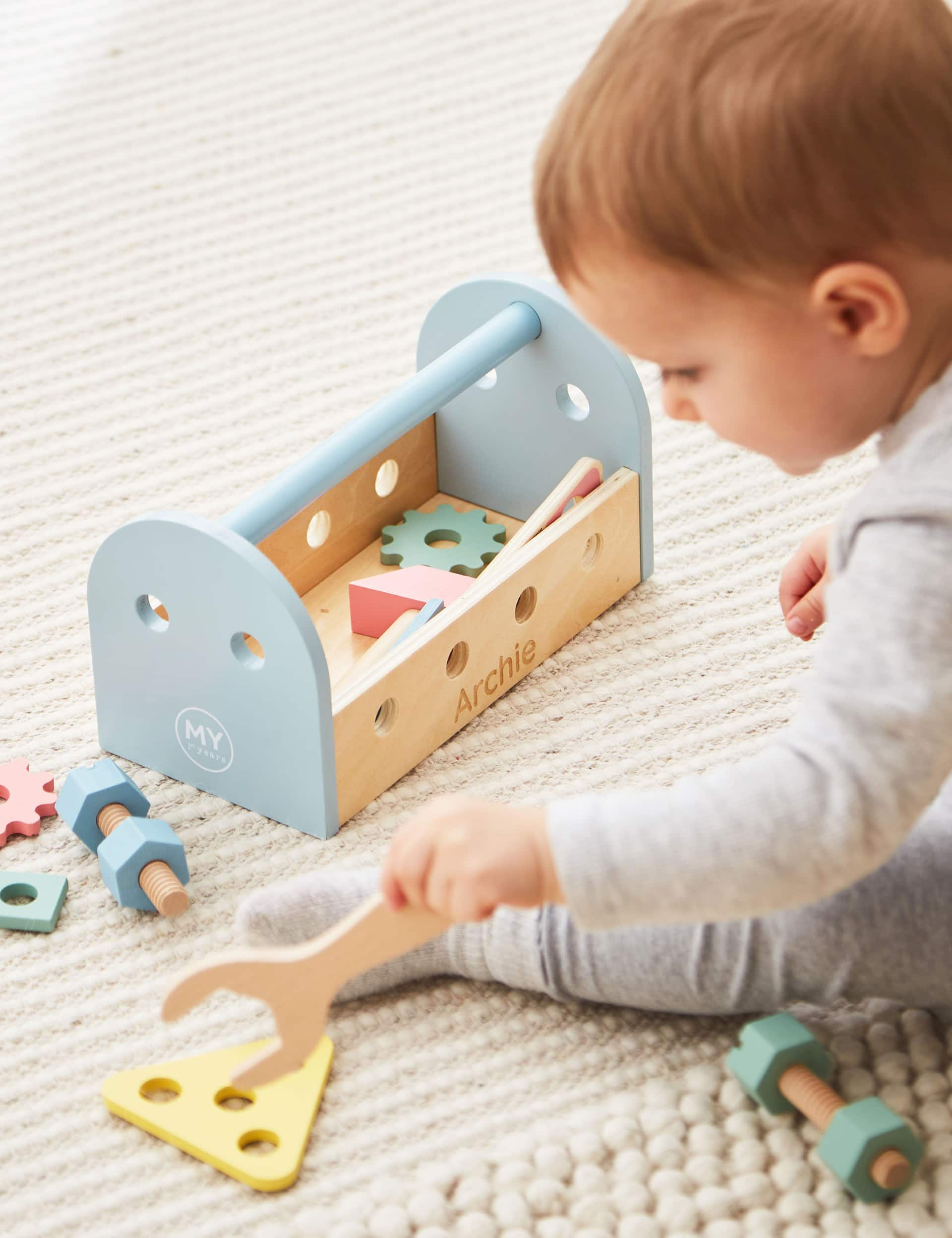 My 1St Years Personalised Wooden Tool Box Toy - Multi, Multi