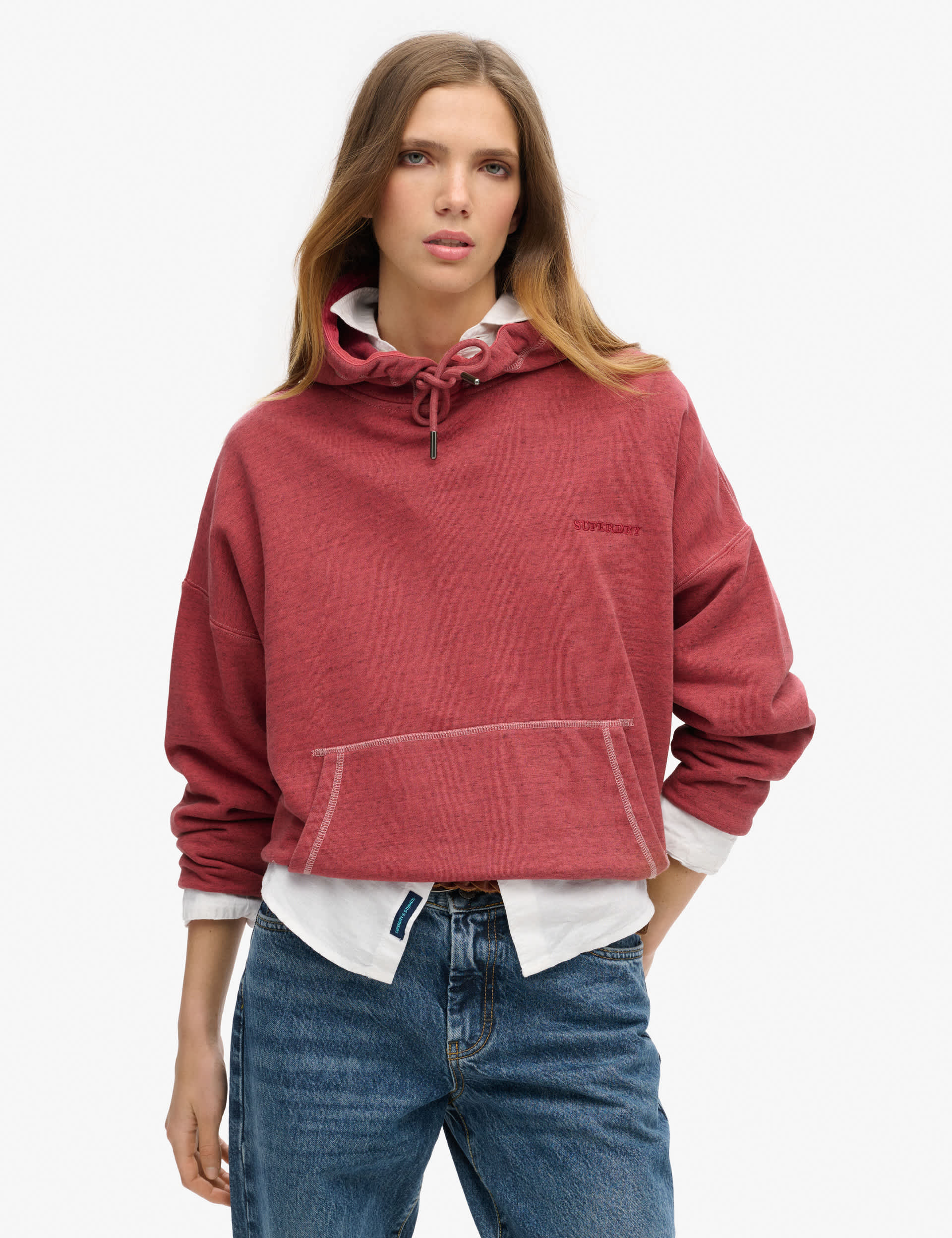 Superdry Women's Pure Cotton Hoodie - 12 - Red, Red