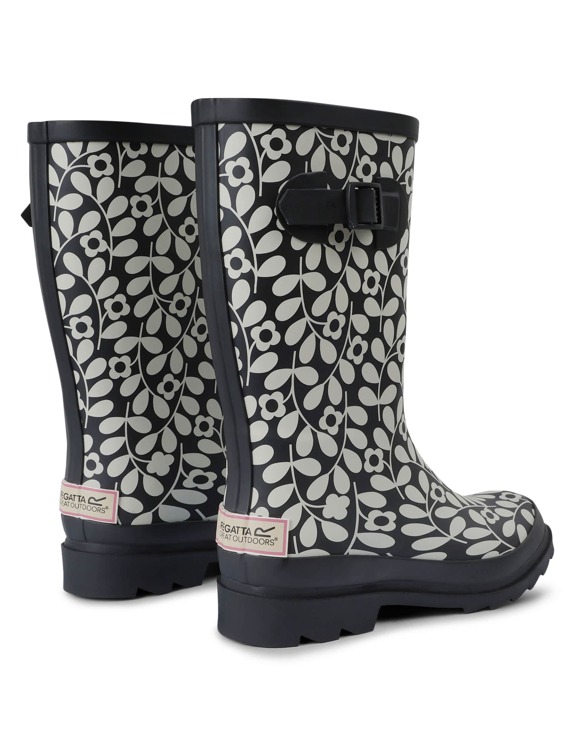 Regatta Women's Orla Kiely Floral Wellies - 6 - Black, Black