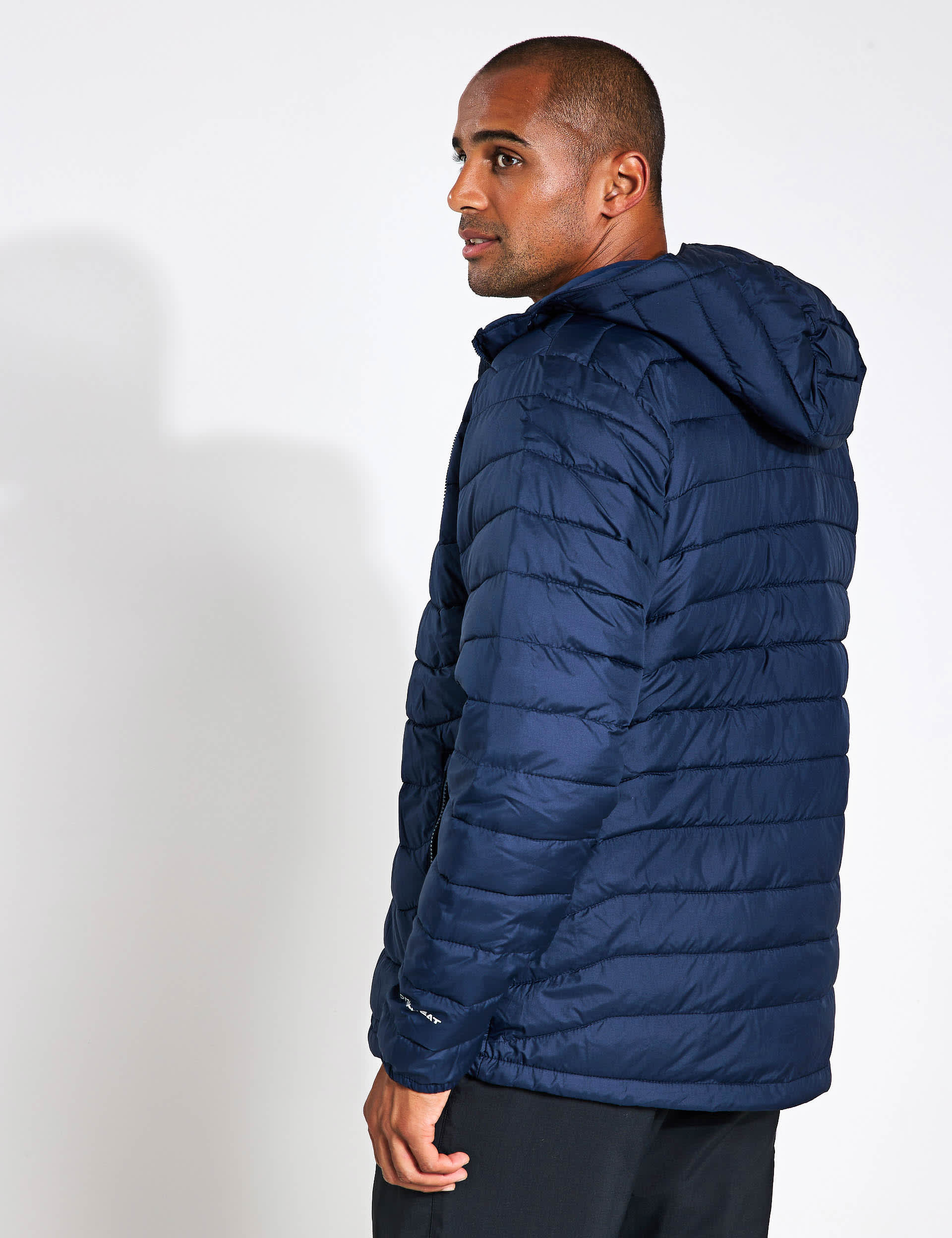 Columbia Men's Powder Lite II Hooded Quilted Puffer Jacket - Navy, Navy,Black