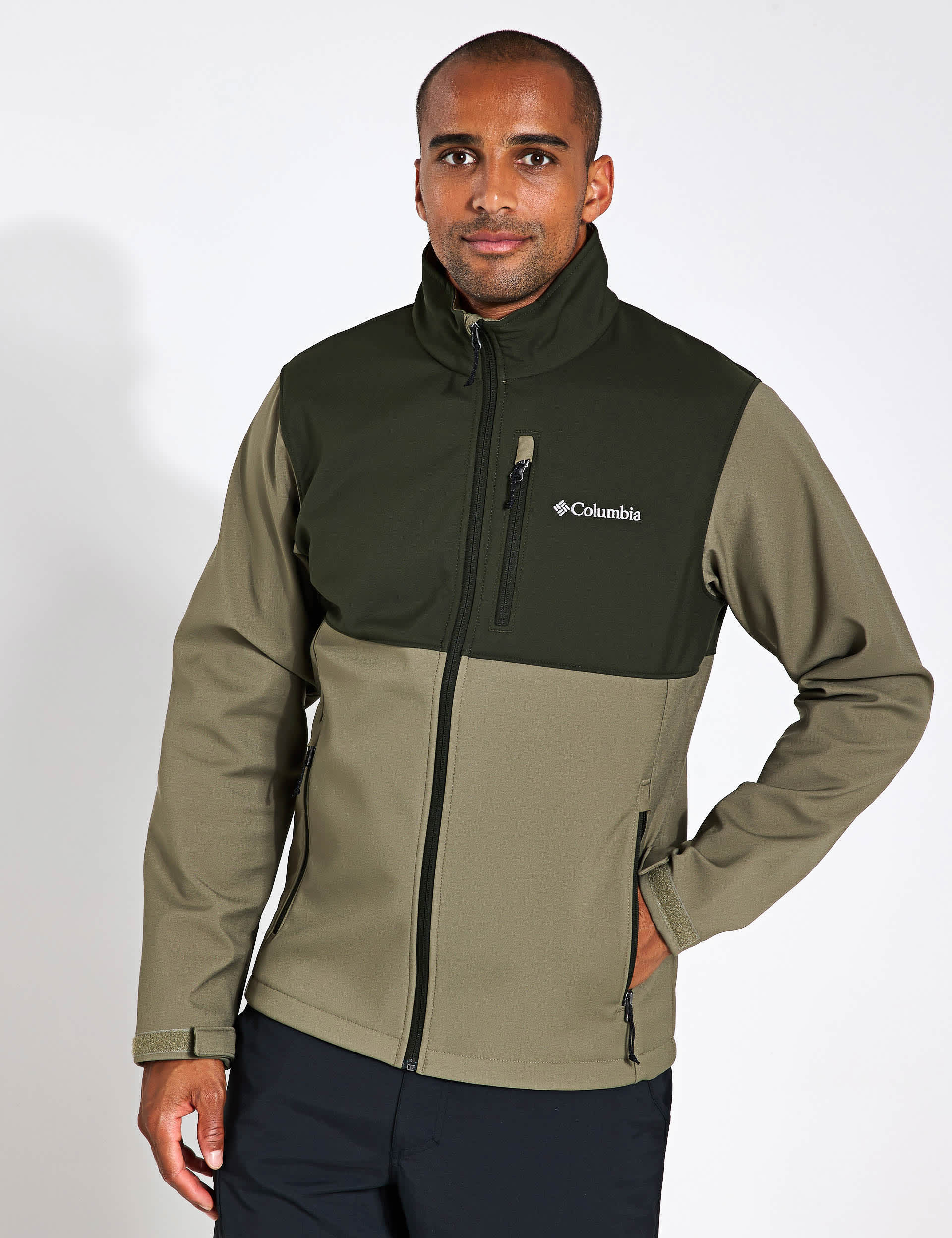 Columbia Men's Ascender Softshell Jacket - Green Mix, Black,Green Mix