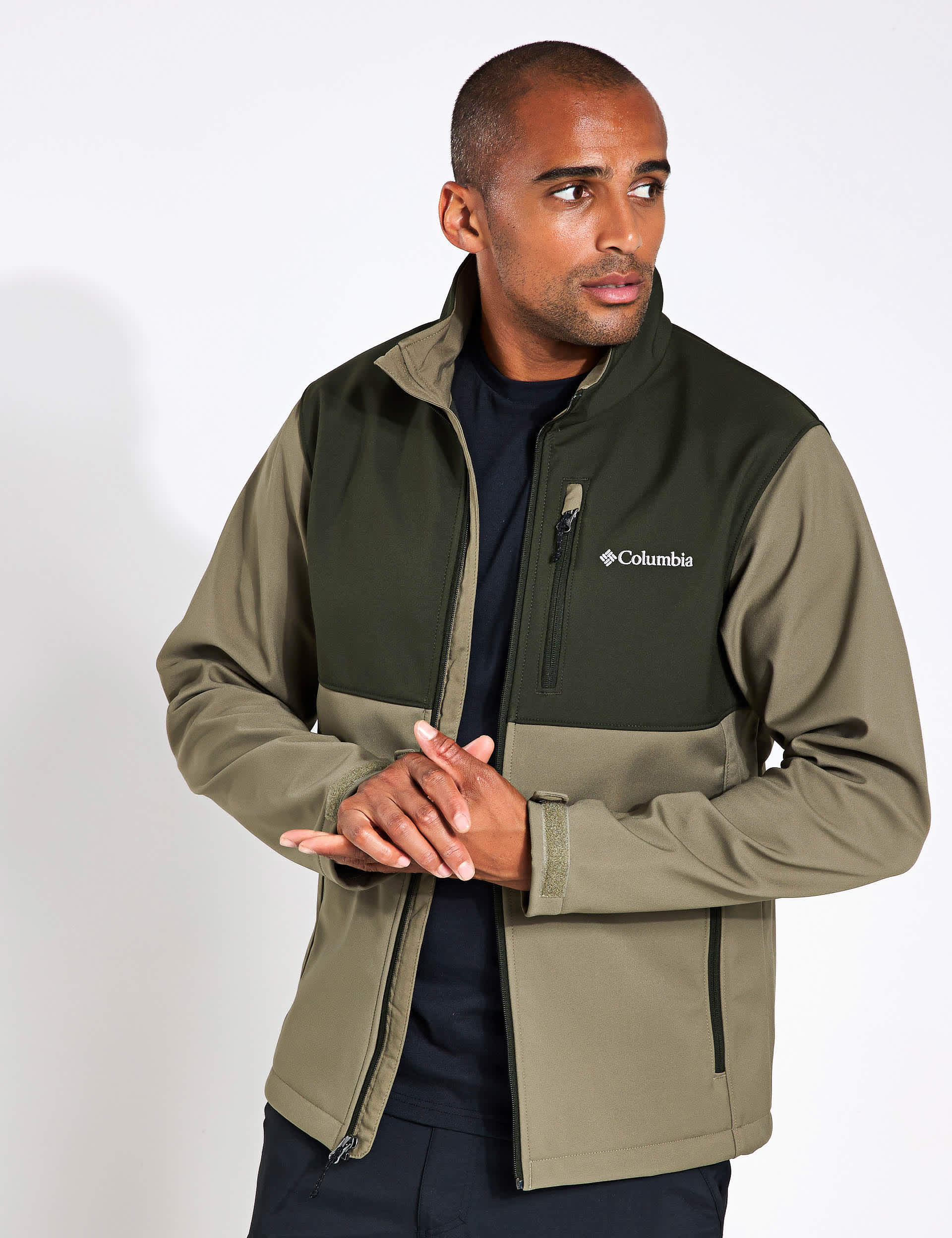 Columbia Men's Ascender Softshell Jacket - Green Mix, Black,Green Mix