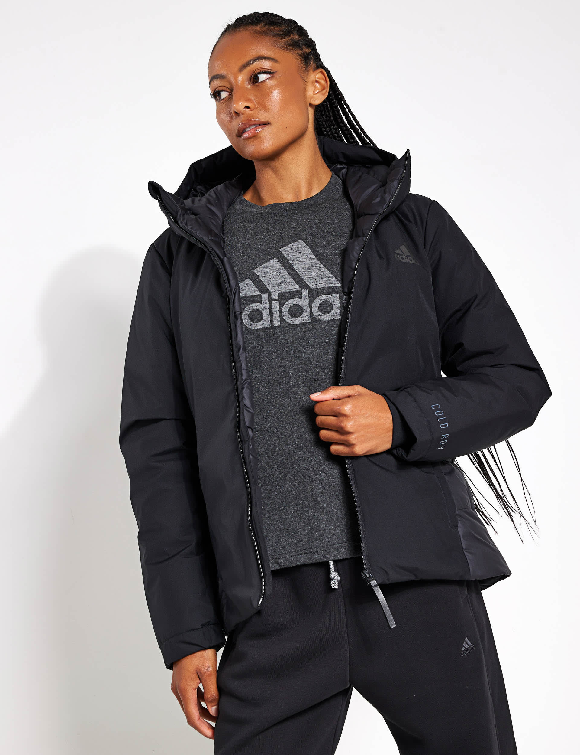 Adidas Women's Traveer COLD.RDY Sports Jacket - M - Black/Black, Black/Black