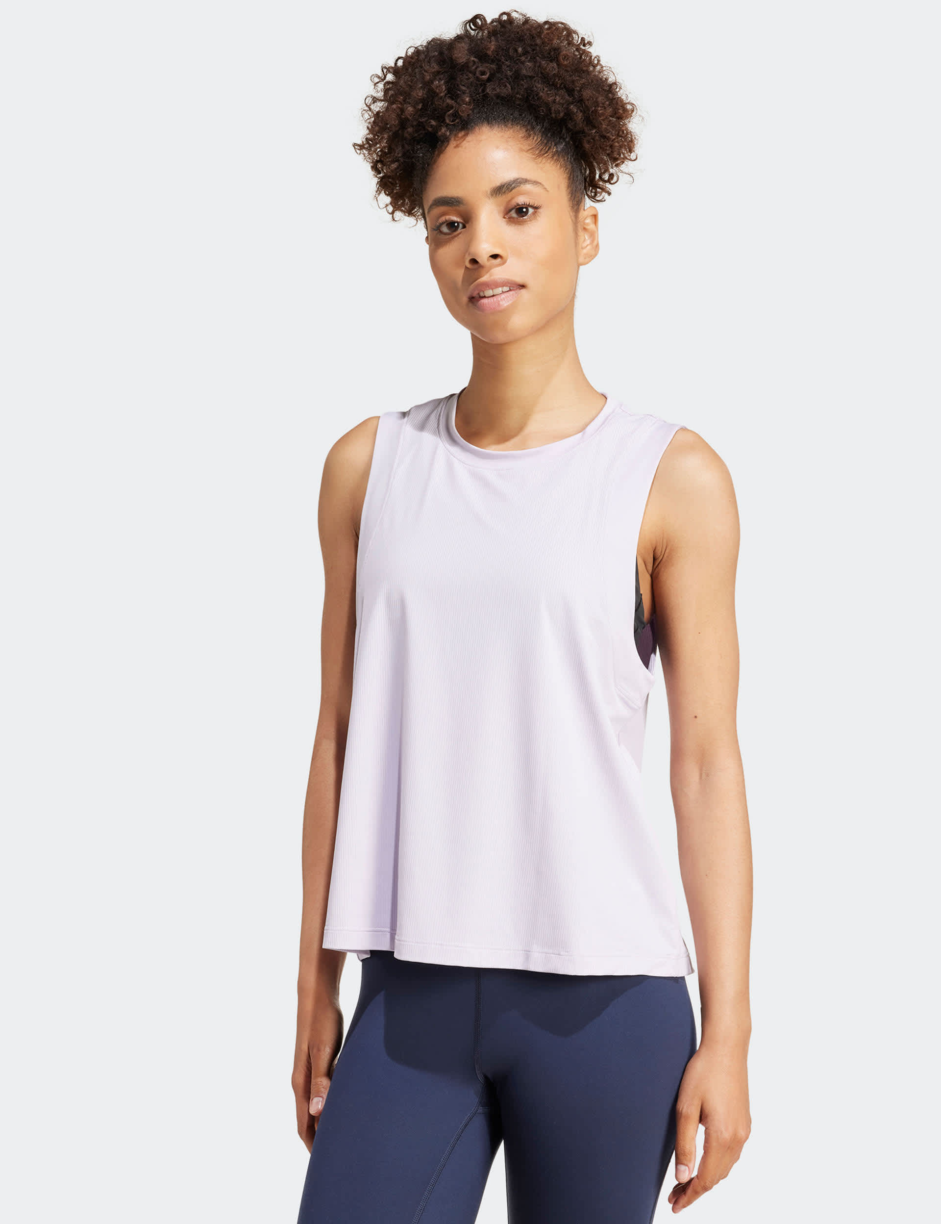 Adidas Women's Studio Vest Top - M - Lilac, Lilac