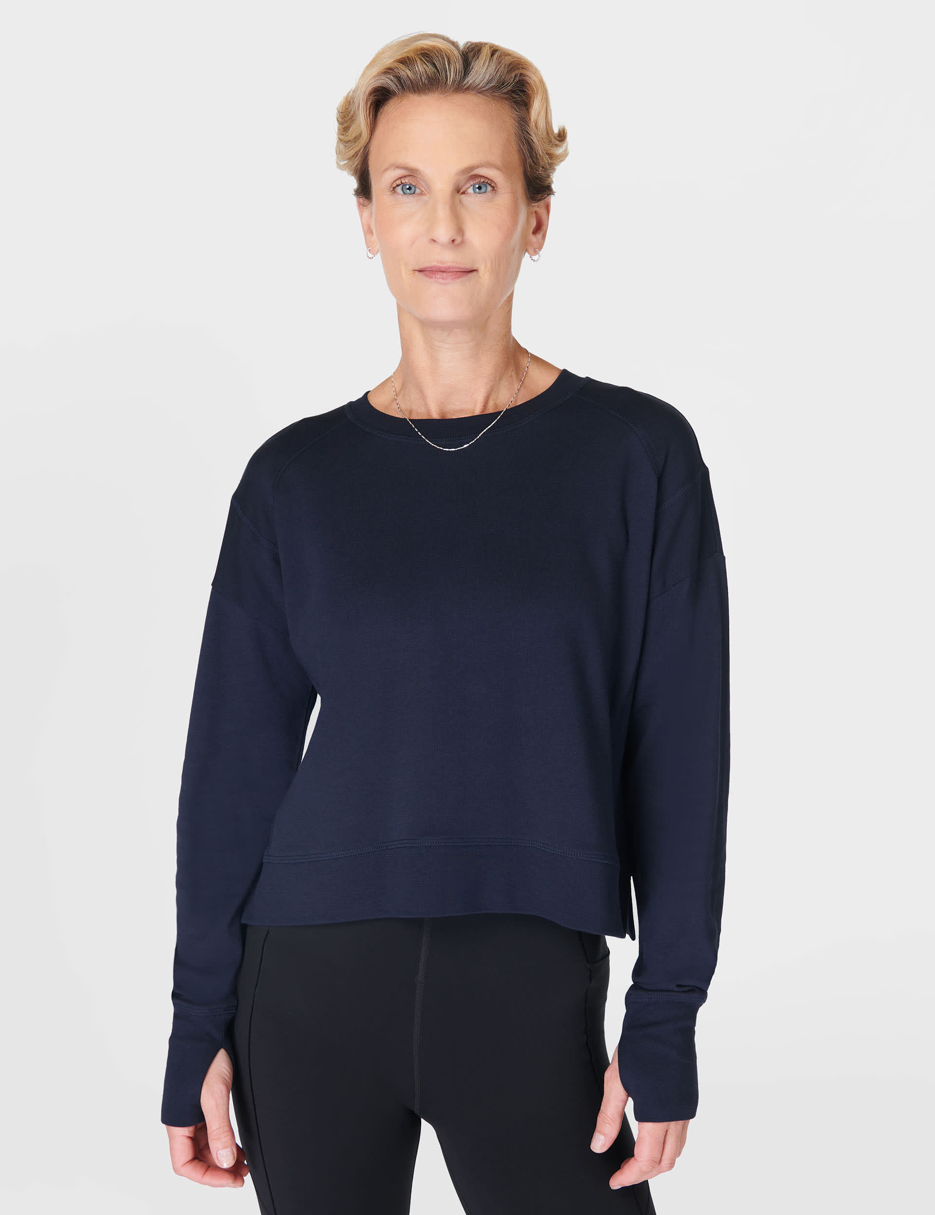 Sweaty Betty Women's After Class Cotton Blend Relaxed Sweatshirt - Navy, Navy