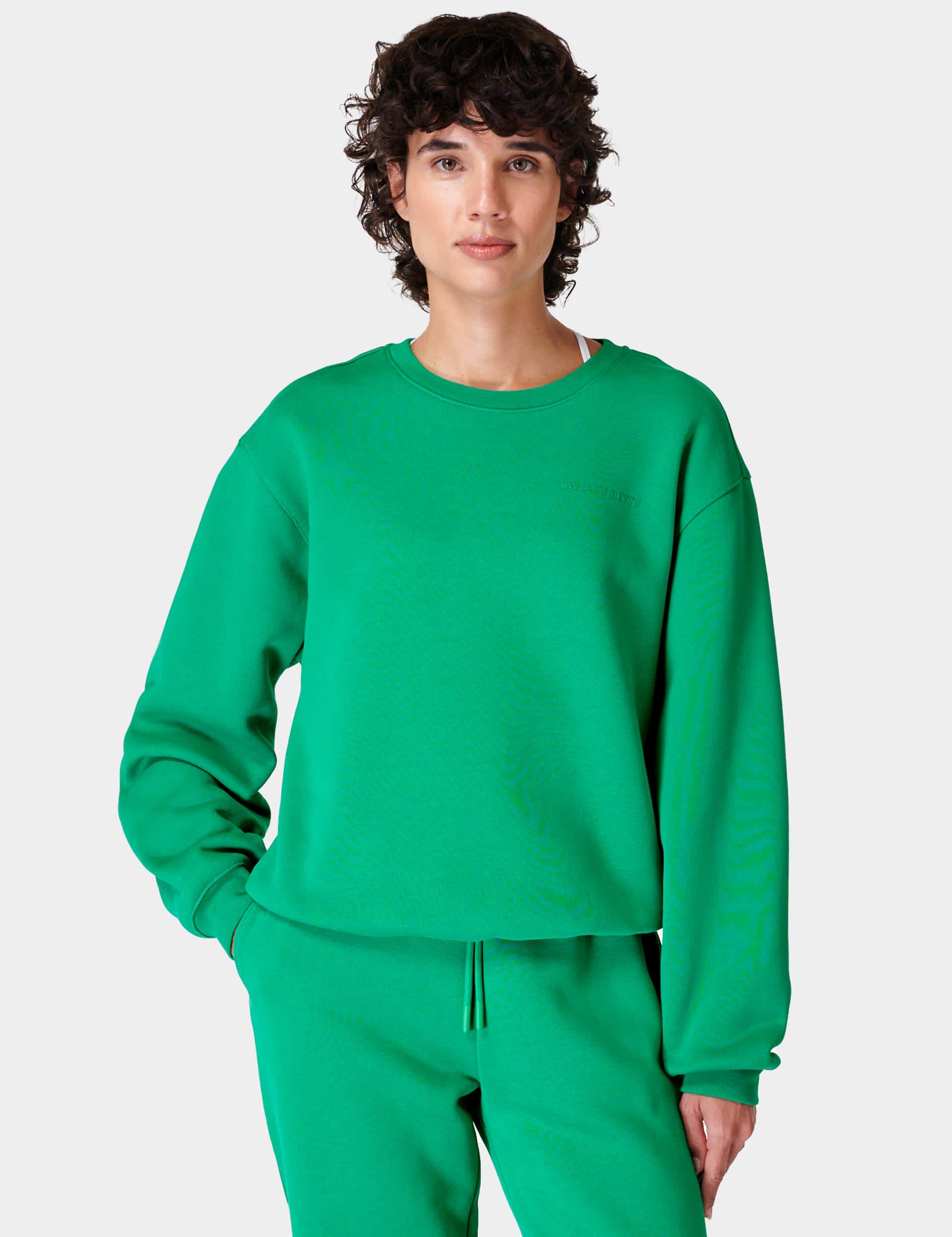 Sweaty Betty Women's Elevated Cotton Rich Sweatshirt - M - Green, Green