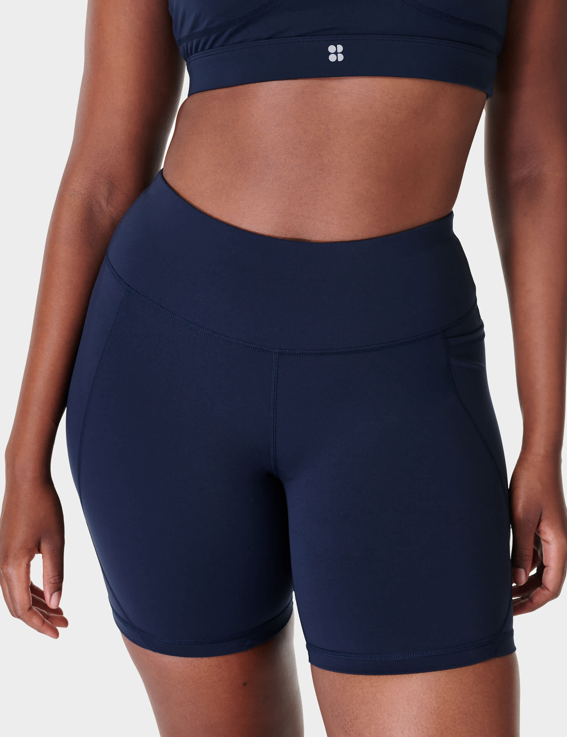 Sweaty Betty Women's Power 6 Biker Gym Shorts - Navy, Black Mix,Navy,Black