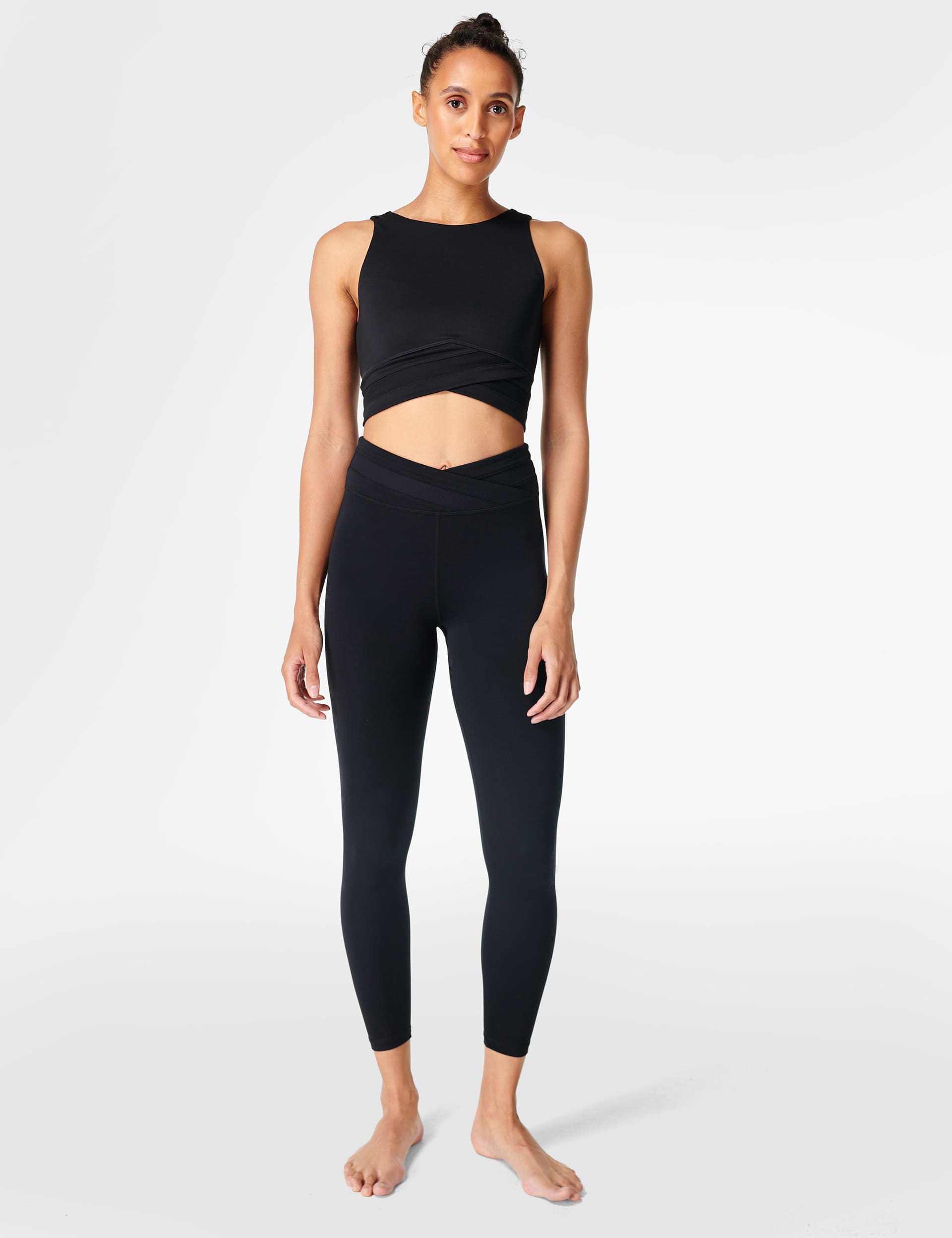 Sweaty Betty Women's All Day Wrap Waist 7/8 Leggings - Black, Black