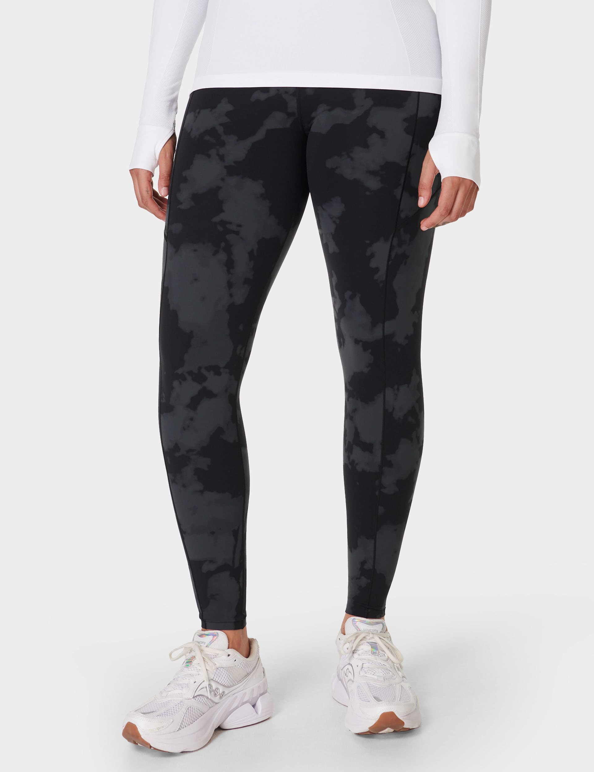 Sweaty Betty Women's Power Ultrasculpt High Waisted 7/8 Leggings - M - Black Mix, Black Mix,Dark Gre