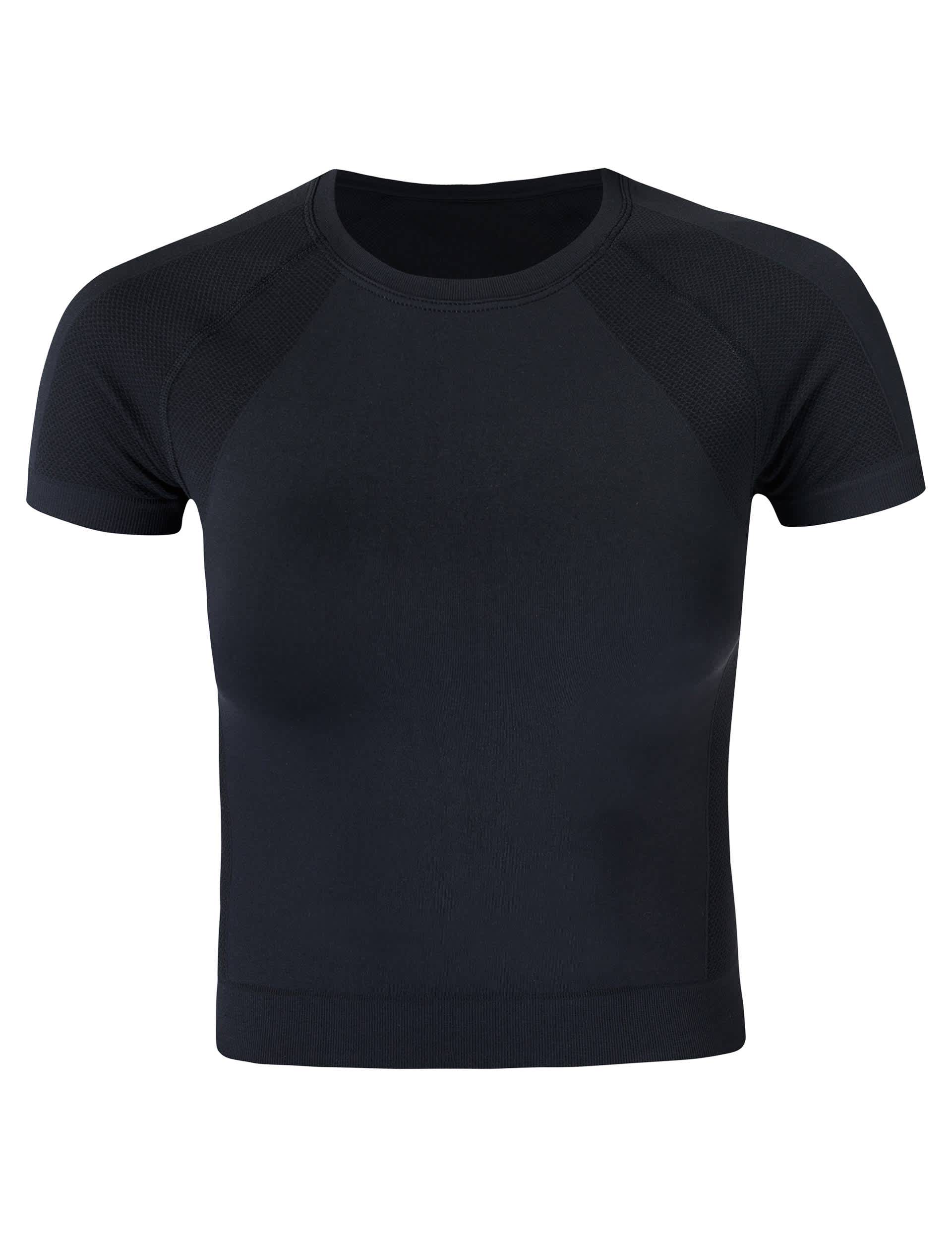 Sweaty Betty Women's Athlete Seamless Fitted Crop T-Shirt - Black, Black