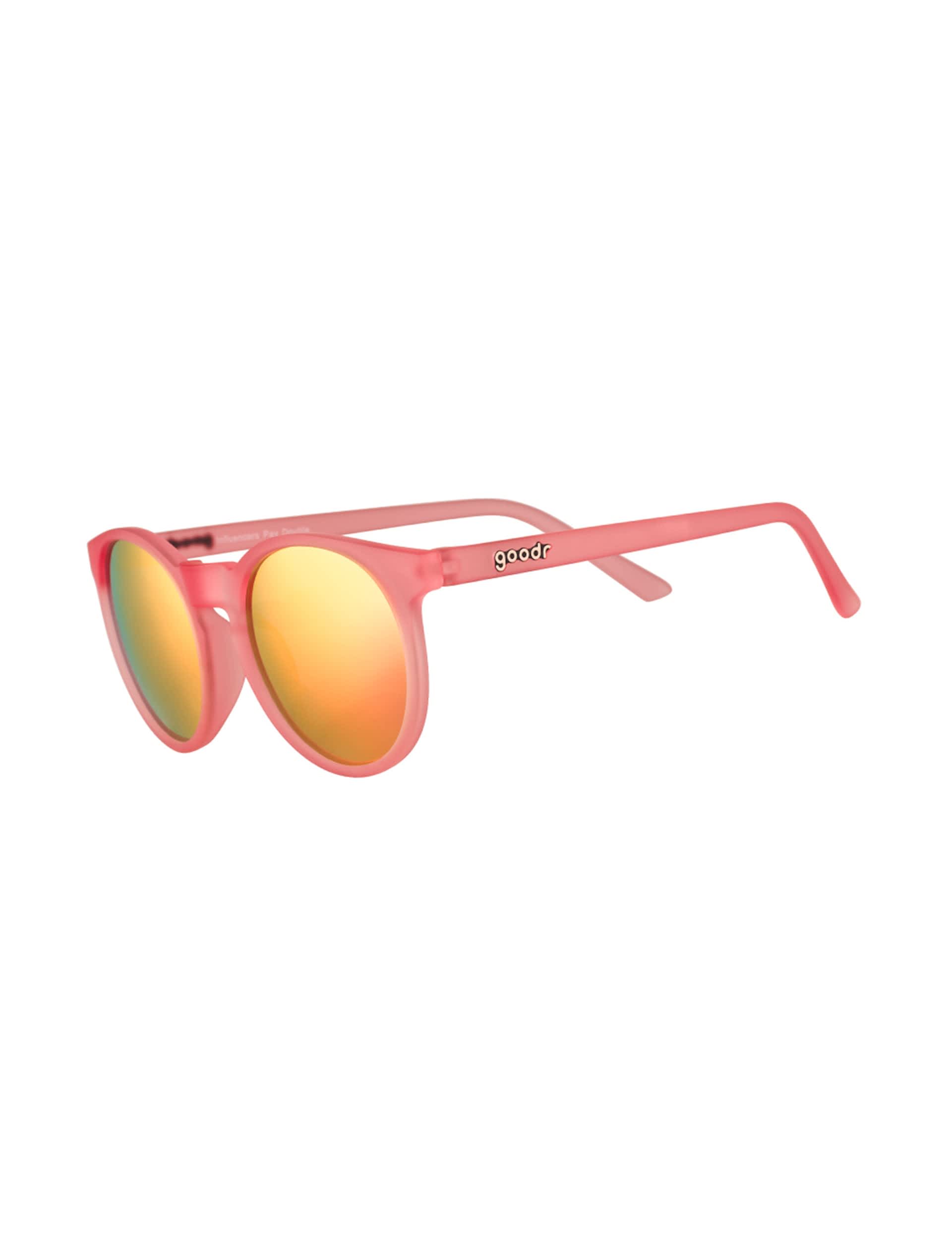 Goodr Round Sunglasses - Pink, Pink,Brown,White