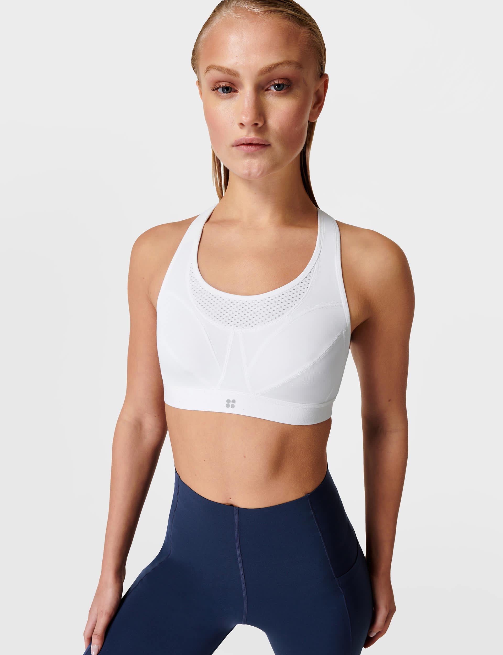 Sweaty Betty Women's Ultra Running Sports Bra - 32A - White, Black,White