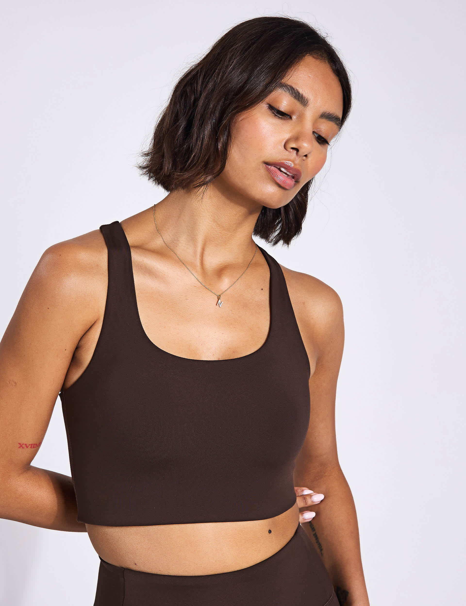 Girlfriend Collective Women's Paloma Non Wired Sports Bra - Brown, Brown,Dark Pink