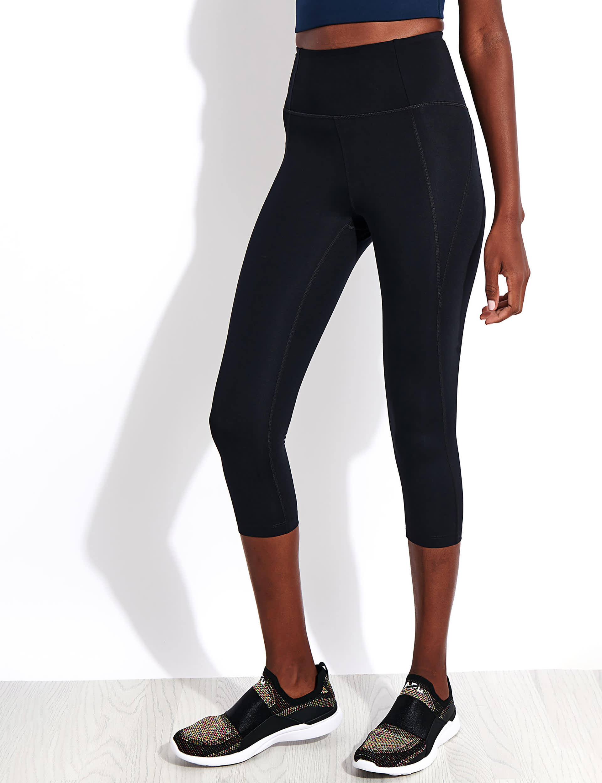 Girlfriend Collective Women's Compressive High Waisted Cropped Leggings - Black, Black,Navy