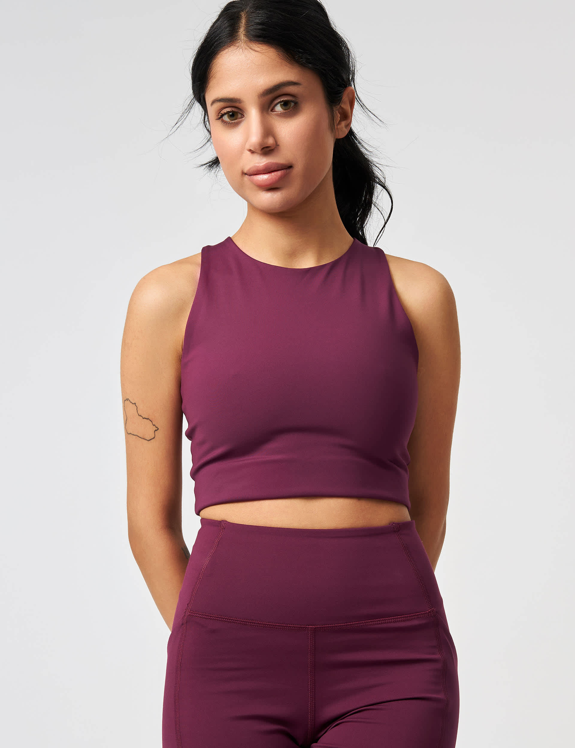 Girlfriend Collective Women's Dylan Non Wired Sports Bra - M - Burgundy, Burgundy