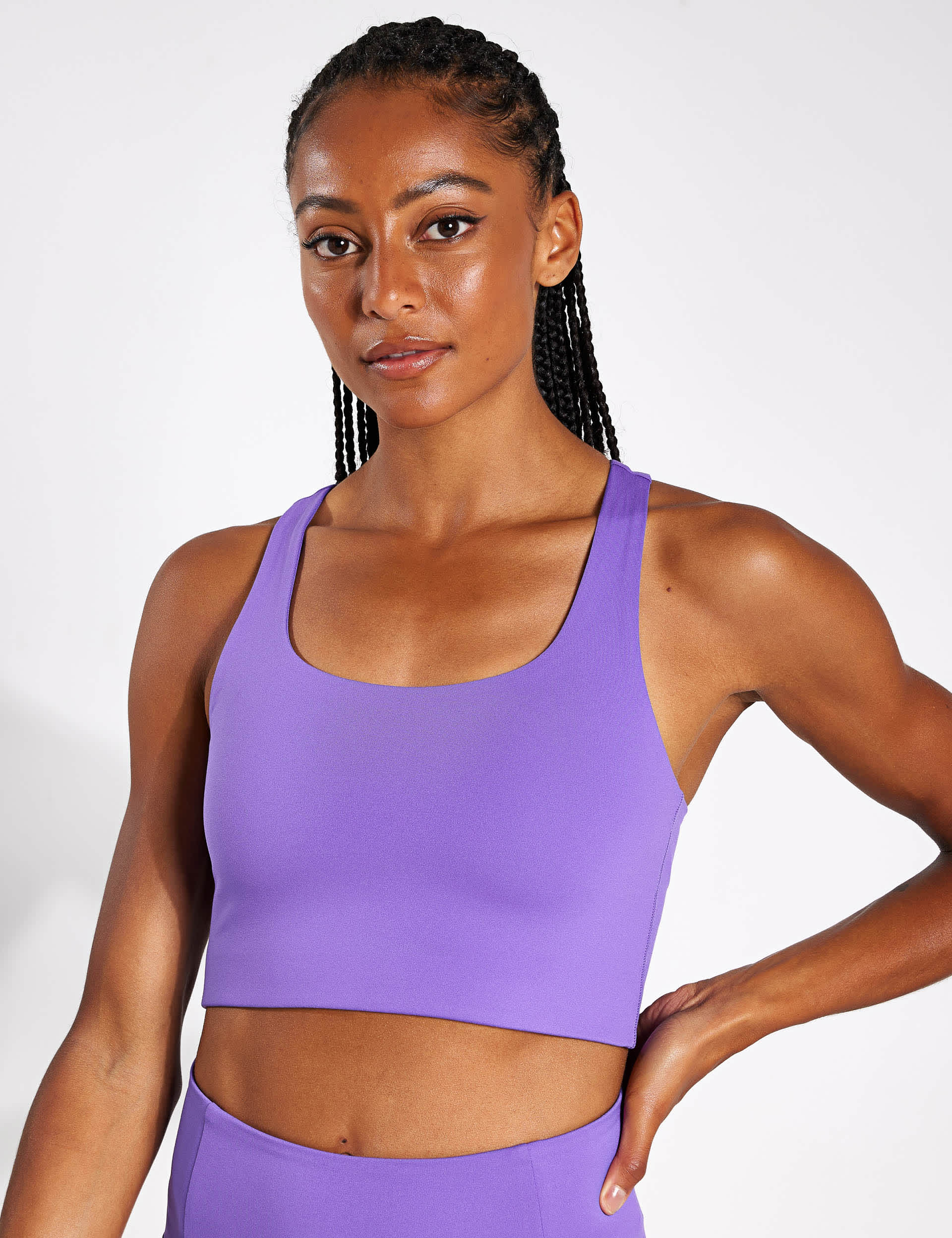 Girlfriend Collective Women's Paloma Medium Support Sports Bra - Light Purple, Light Purple