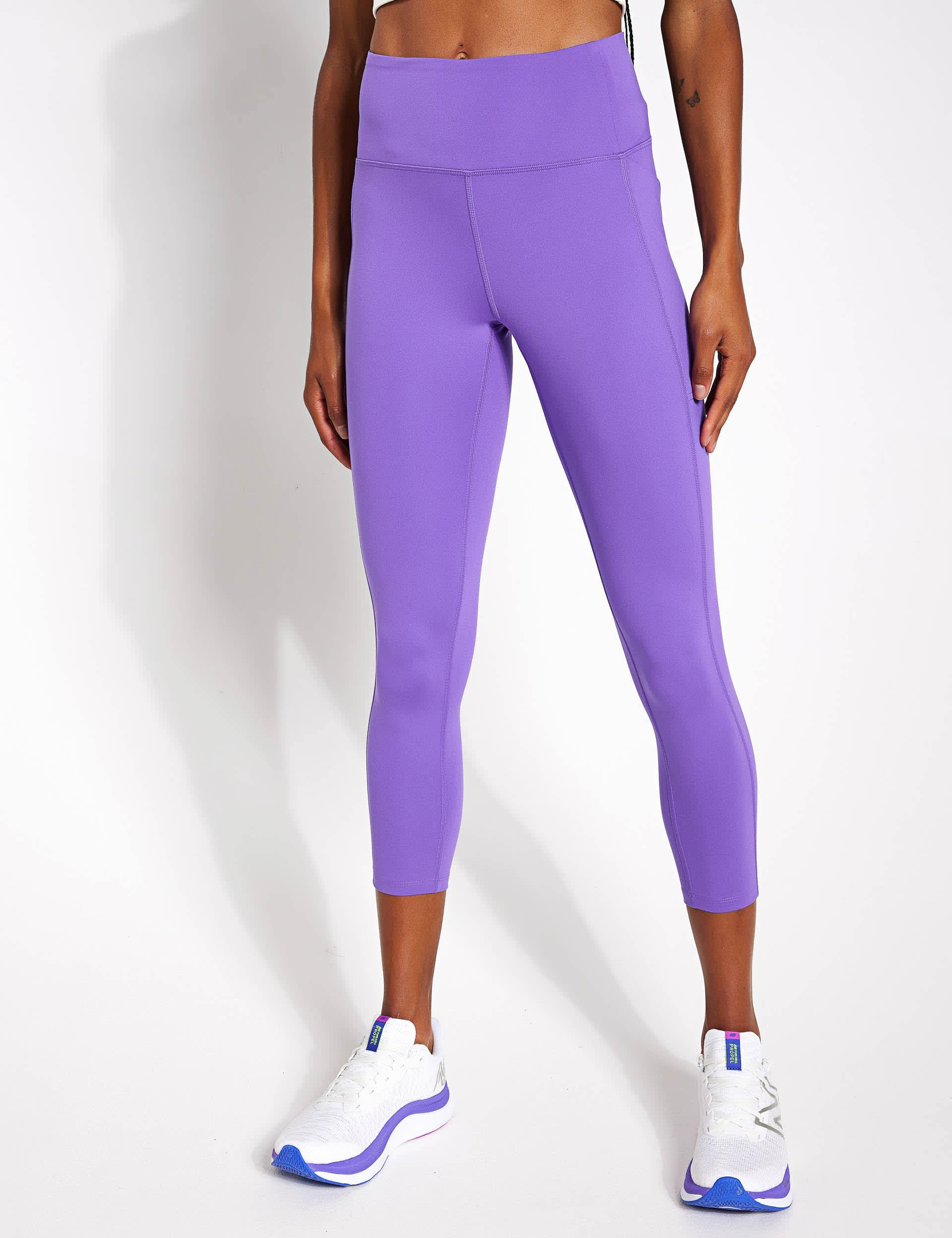 Girlfriend Collective Women's Pocket High Waisted 7/8 Leggings - M - Purple, Purple