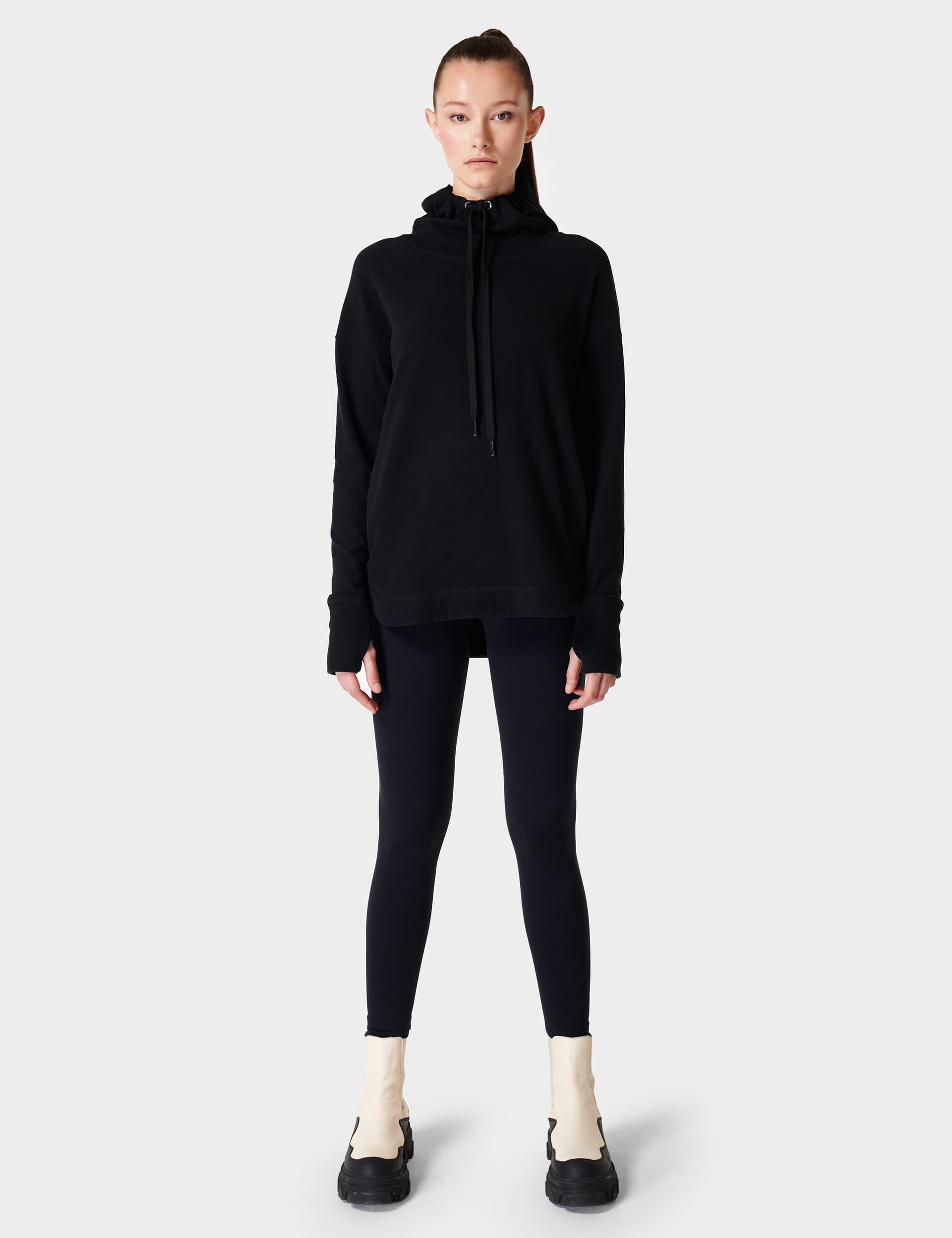 Sweaty Betty Women's Escape Cotton Blend Fleece Relaxed Hoodie - Black, Navy,Black,Bright Blue