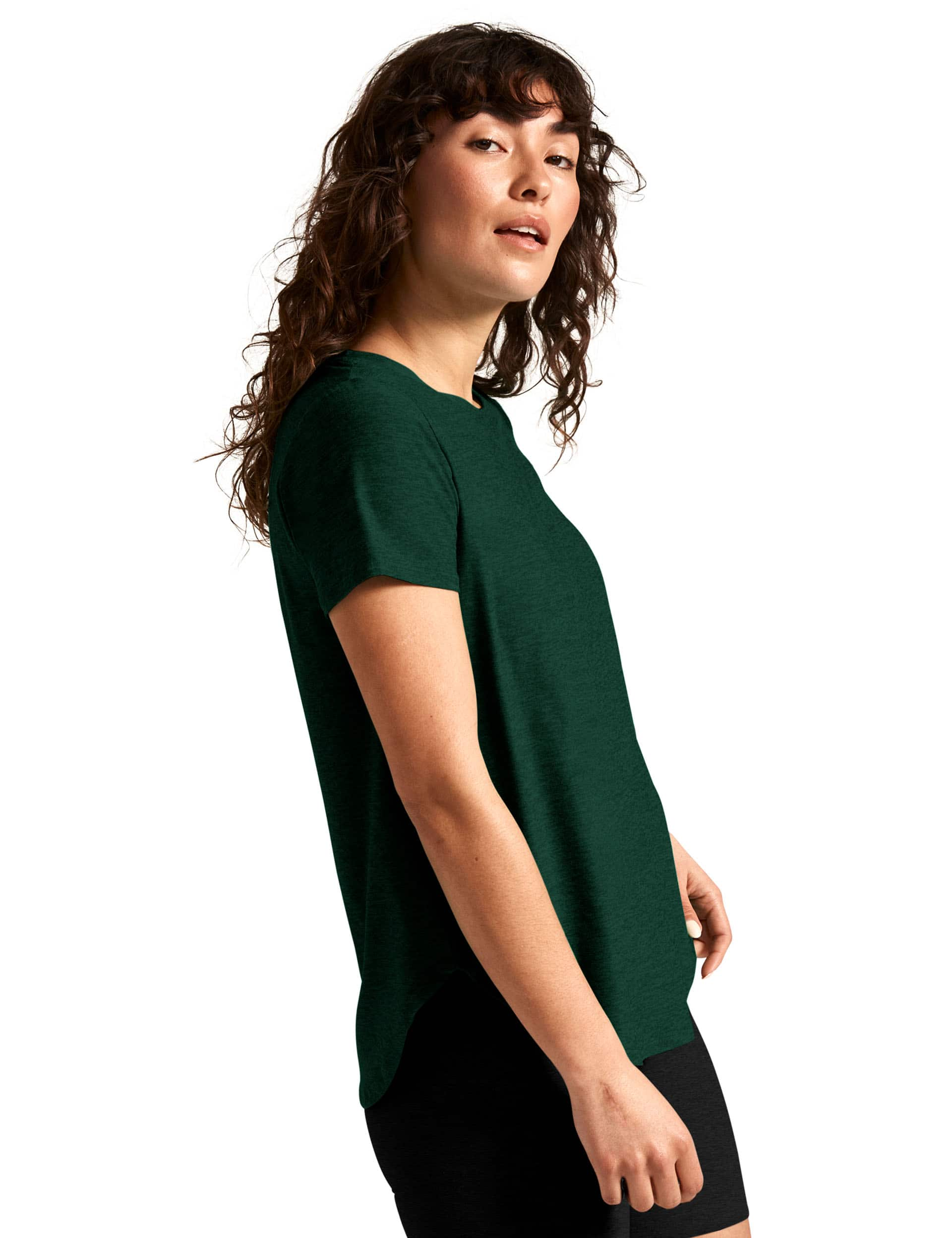 Beyond Yoga Women's Featherweight On The Down Low T-Shirt - Dark Green, Dark Red,Dark Green,Cornflow