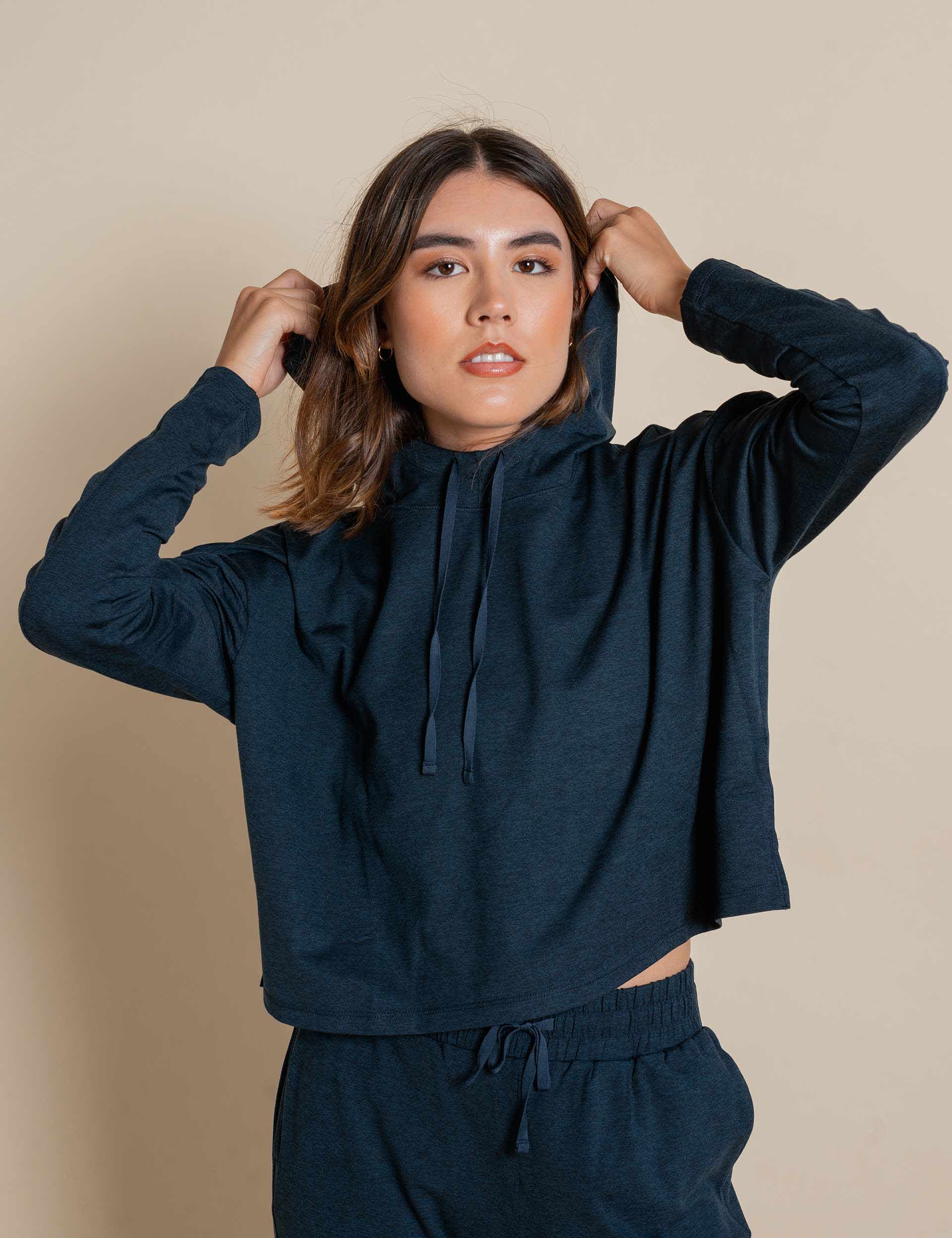 Girlfriend Collective Women's Reset Hooded Top - XL - Navy, Navy