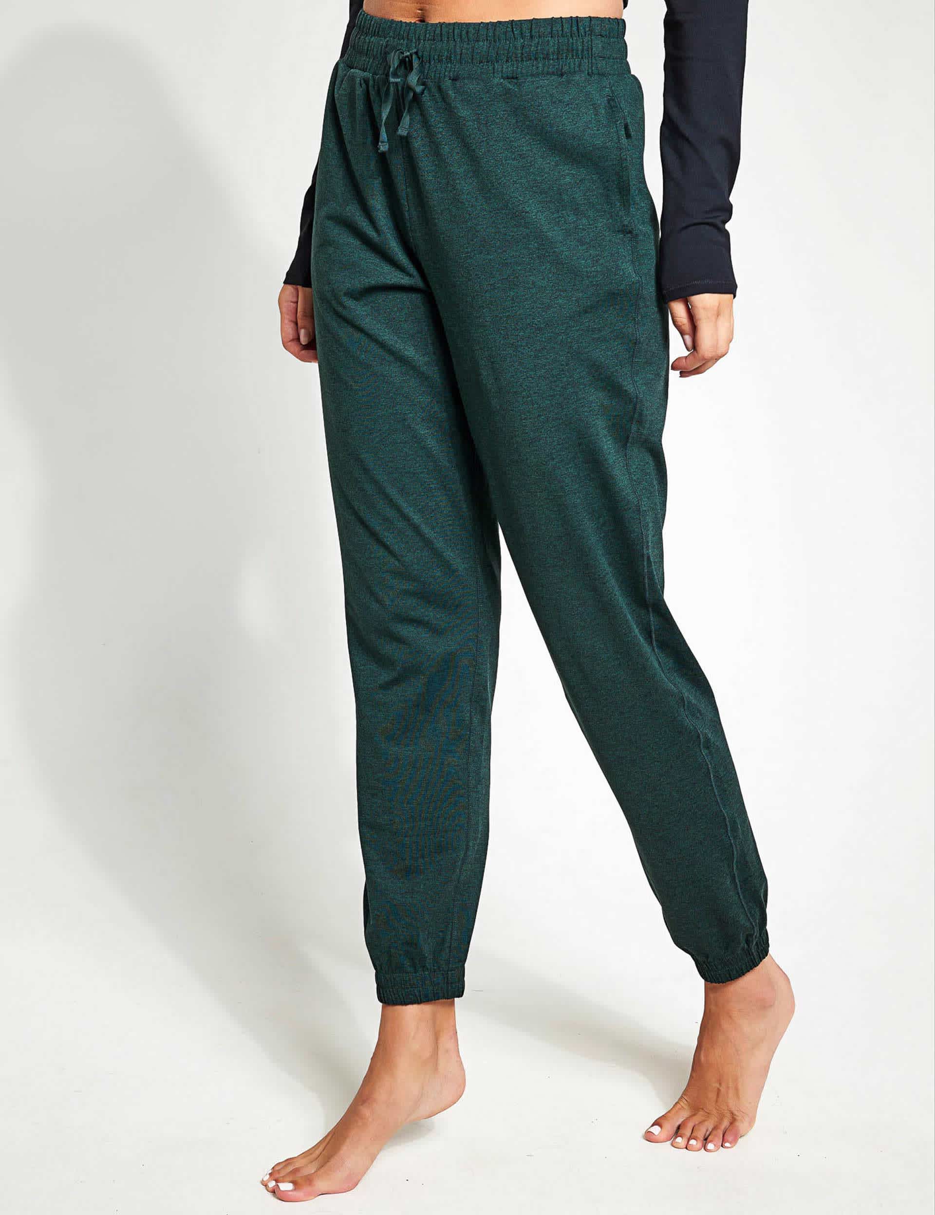 Girlfriend Collective Women's Reset Cuffed Joggers - L - Dark Green, Dark Green