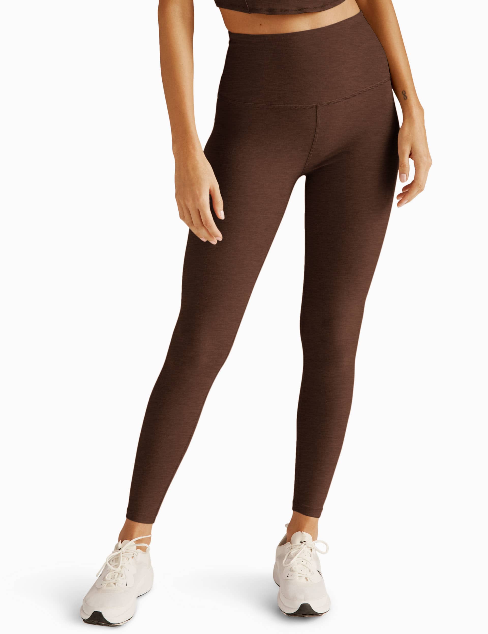 Beyond Yoga Women's Spacedye Caught In The Midi Leggings - Dark Brown, Dark Brown