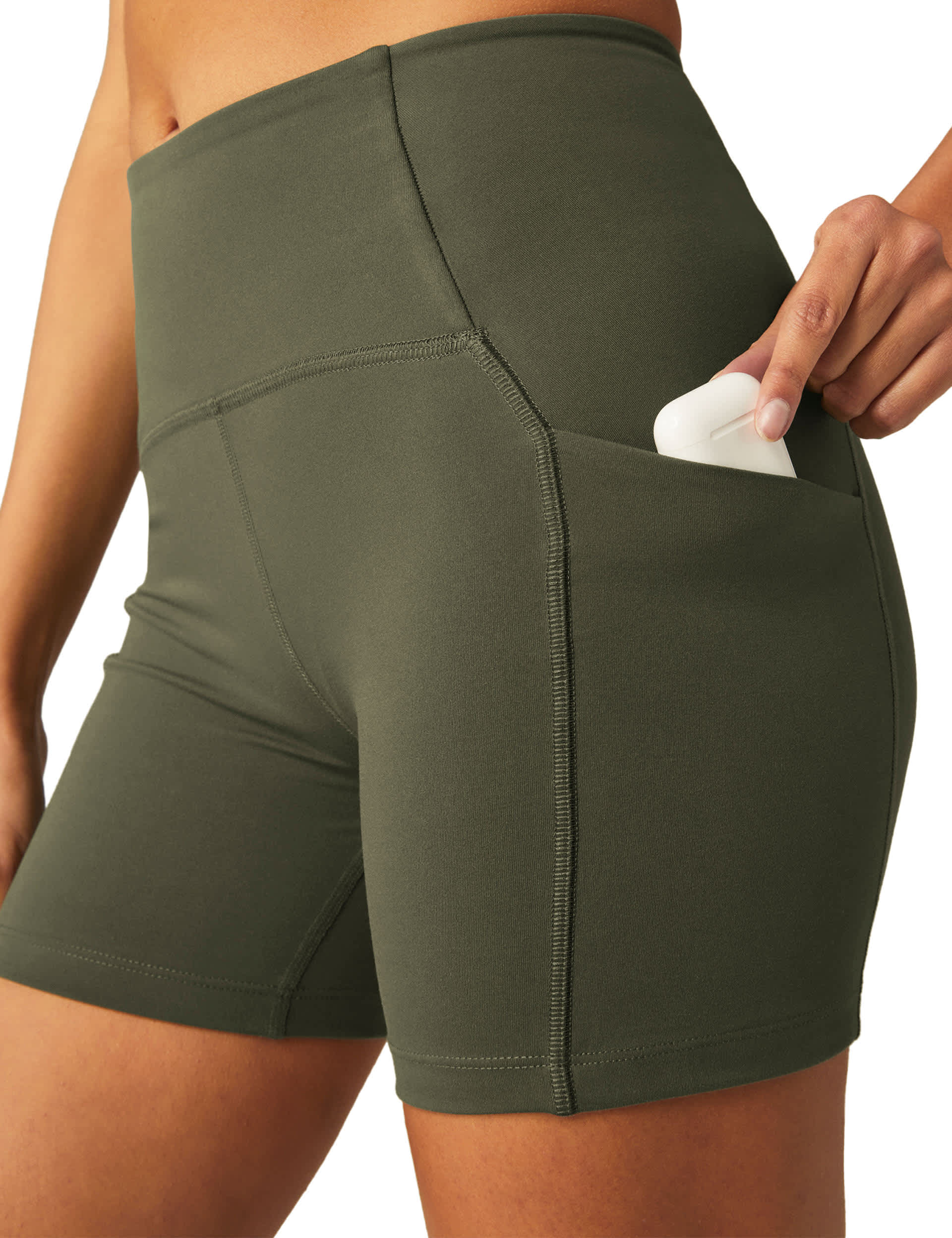 Beyond Yoga Women's Powerbeyond Strive Shorts - Khaki, Khaki