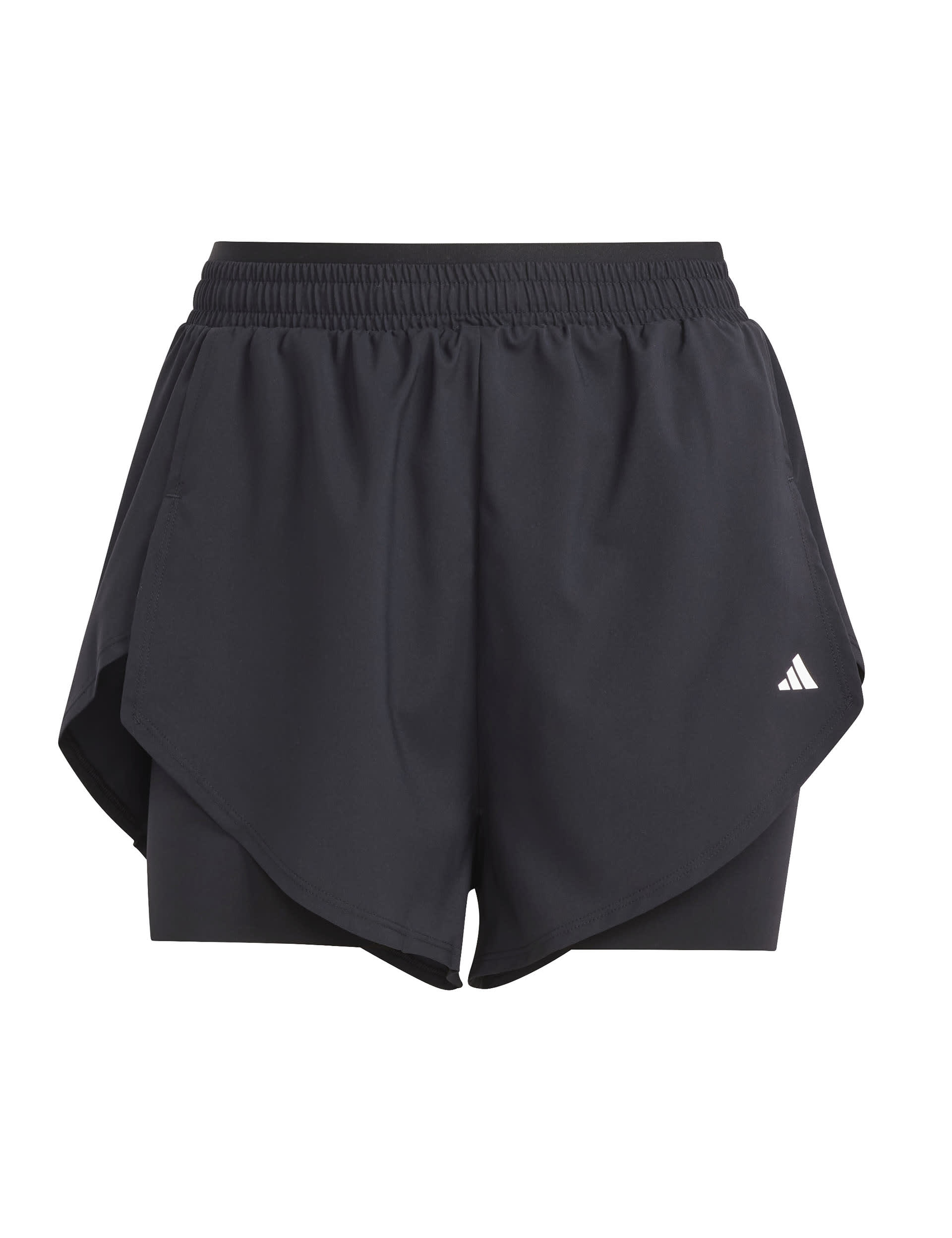 Adidas Women's Aeroready 2-in-1 Shorts - L - Black, Black