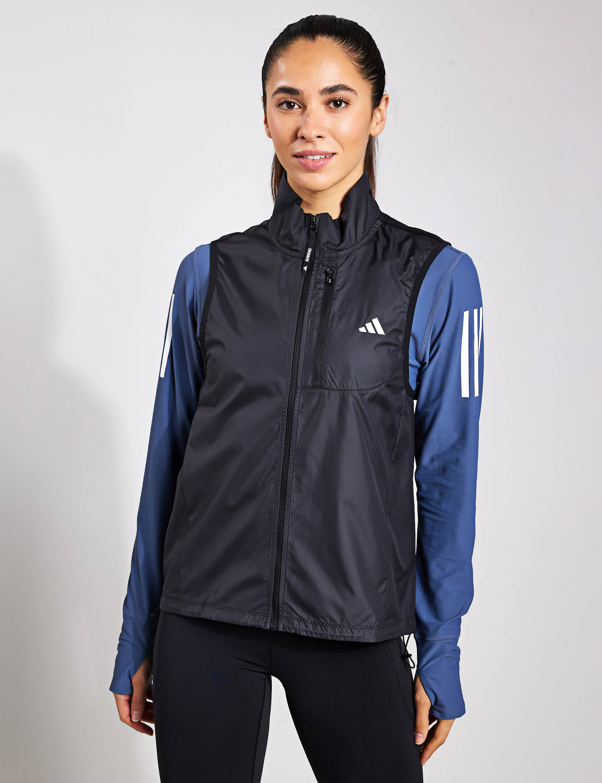 Adidas Women's Own The Run Sleeveless Sports Jacket - M - Black, Black