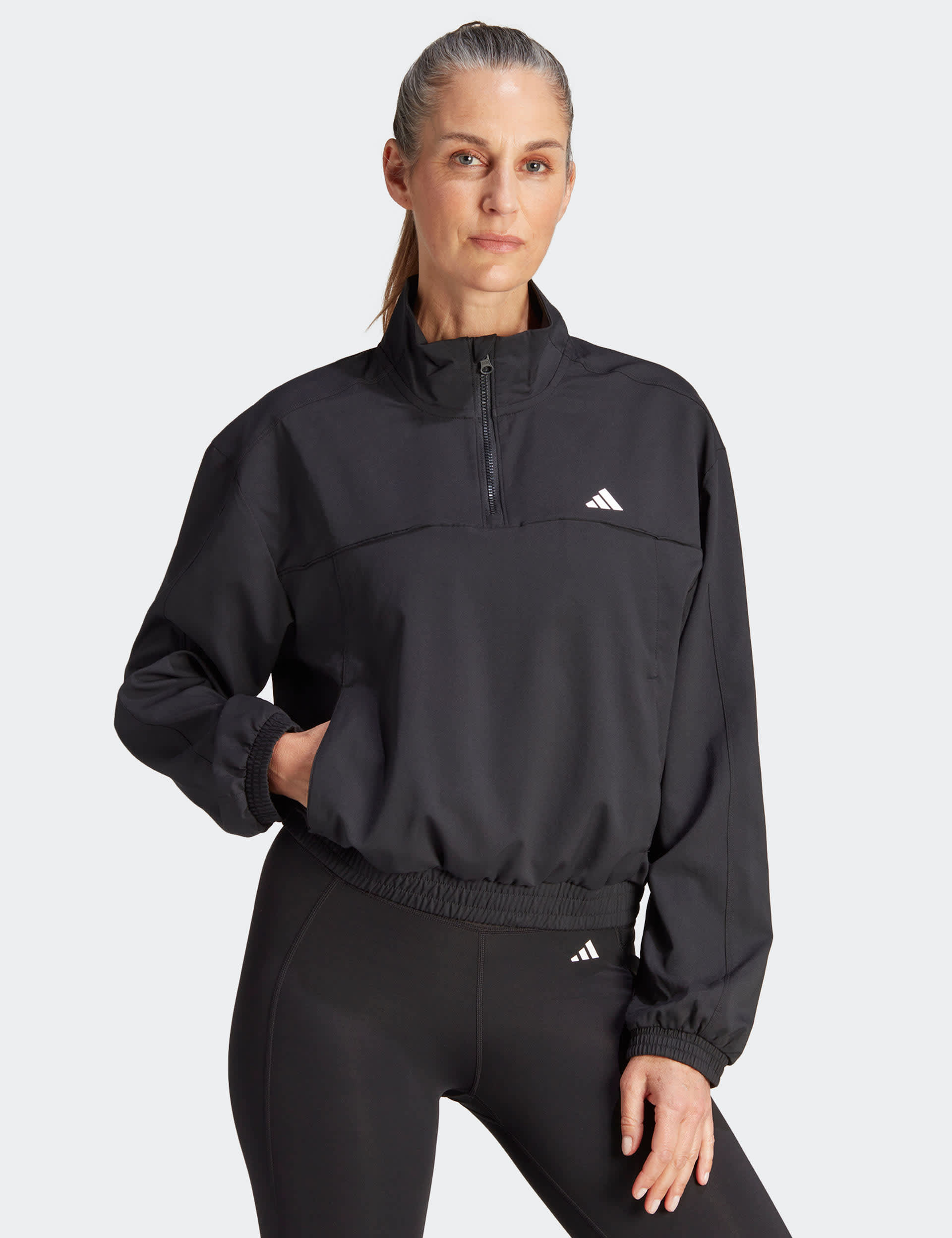 Adidas Women's AEROREADY Train Essentials Sweatshirt - Black Mix, Black Mix