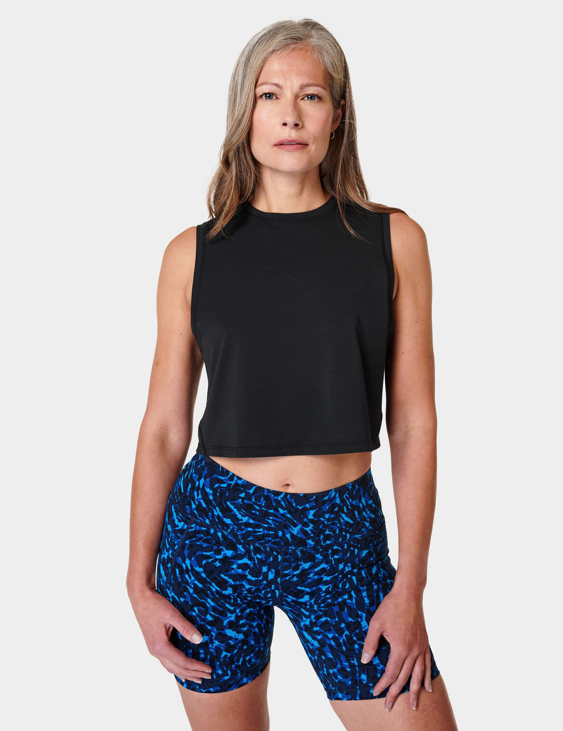 Sweaty Betty Women's Breathe Easy Crop Top - M - Black, Black