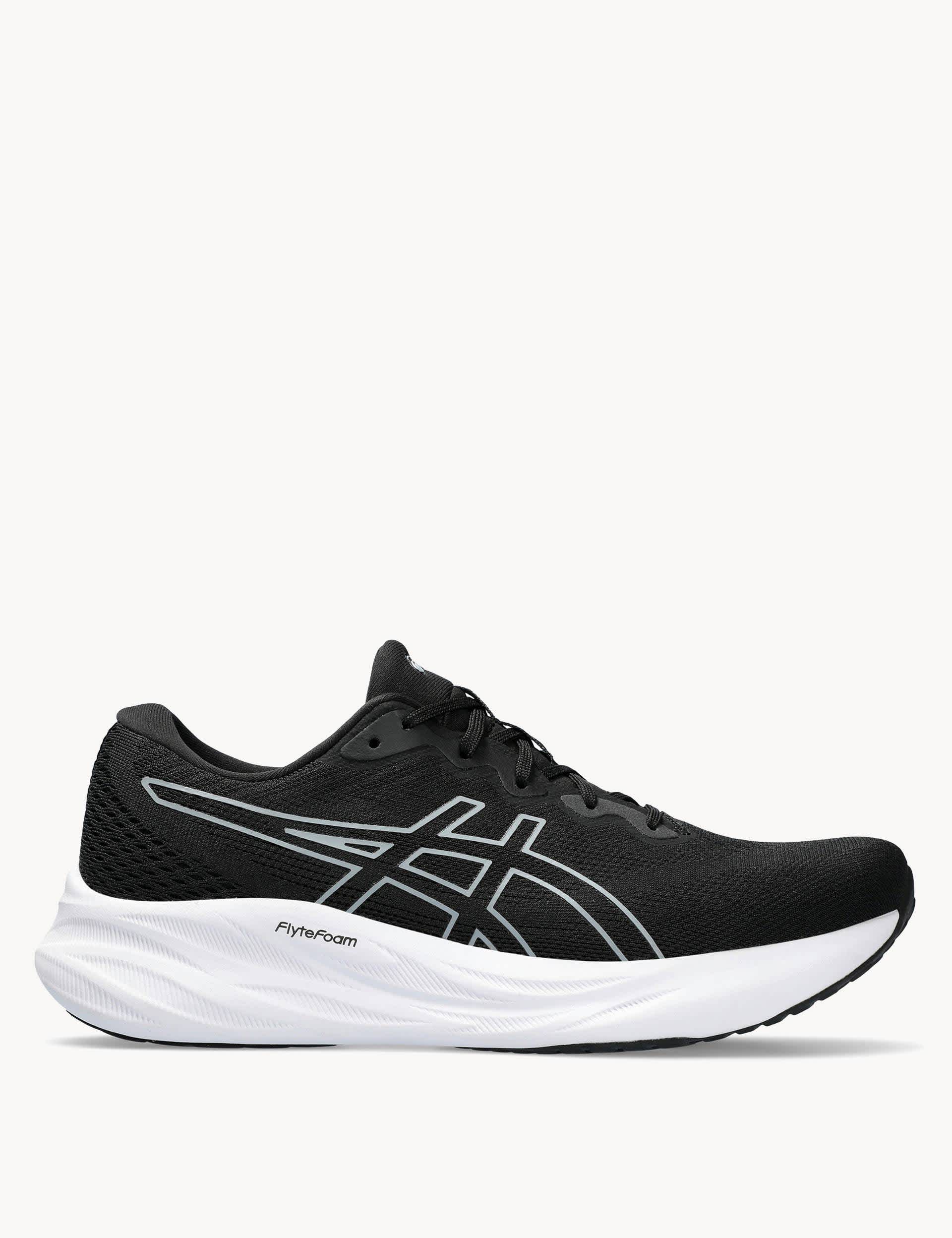 Asics Women's Pulse 15 Lace Up Trainers - 6.5 - Black, Black