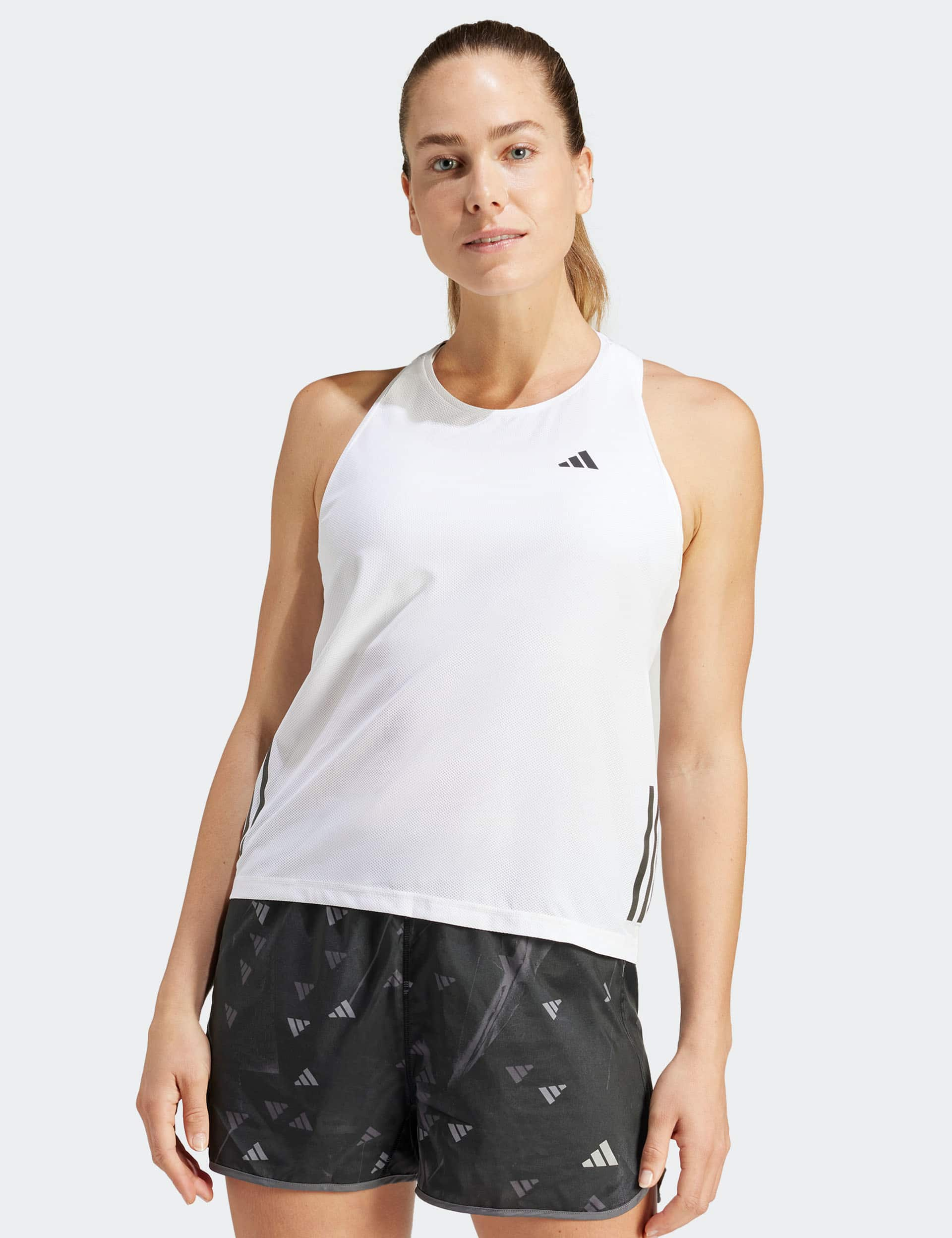 Adidas Women's Own The Run Racer Back Running Vest Top - M - Soft White, Soft White