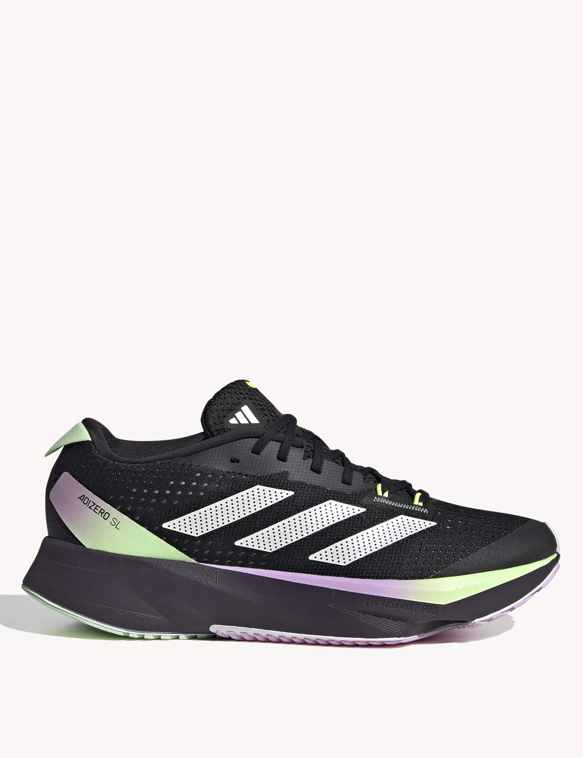 Adidas Women's ADIZERO SL Running Trainers - 5 - Black Mix, Black Mix,Magenta