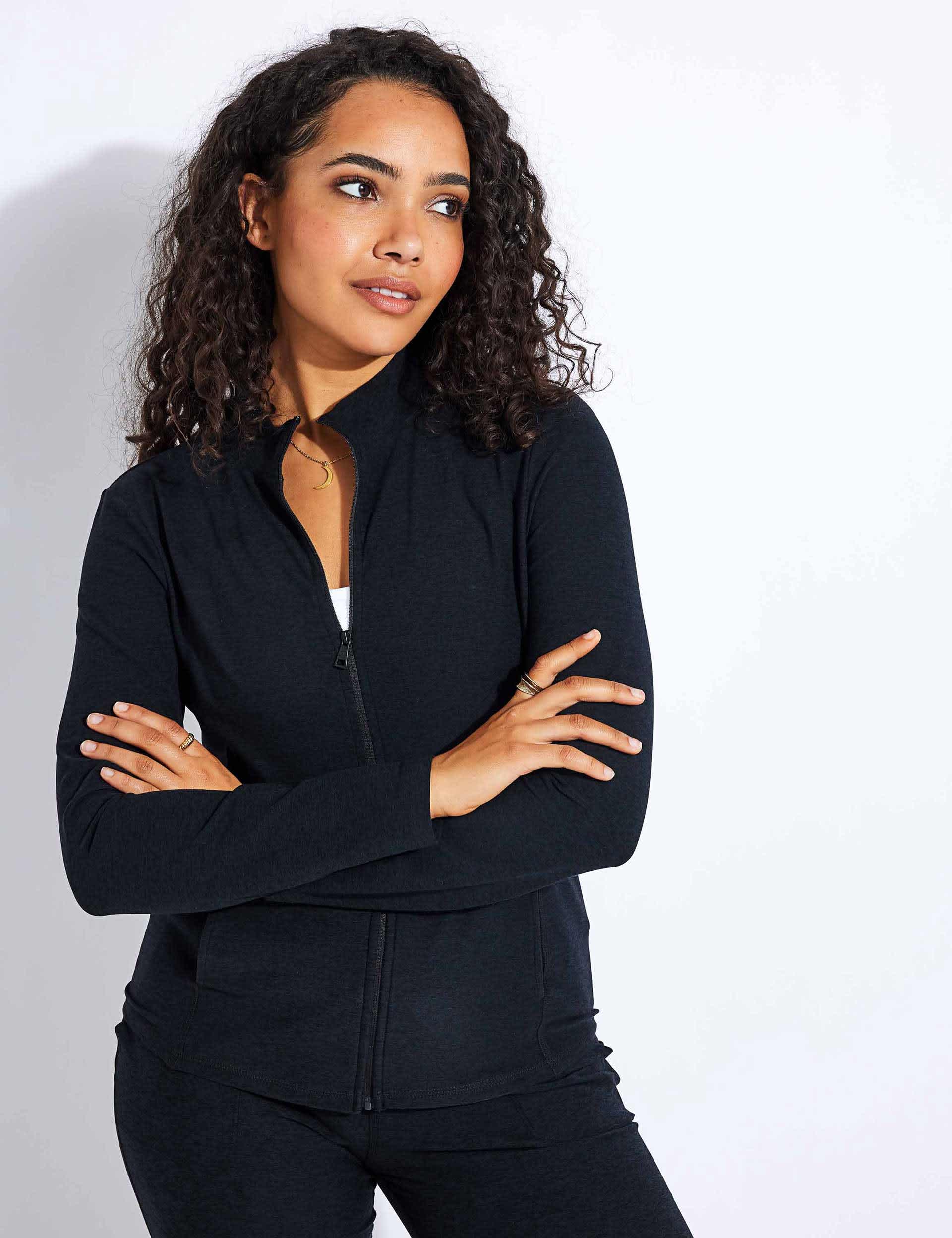 Beyond Yoga Women's Spacedye On The Go Sports Jacket - M - Black, Black