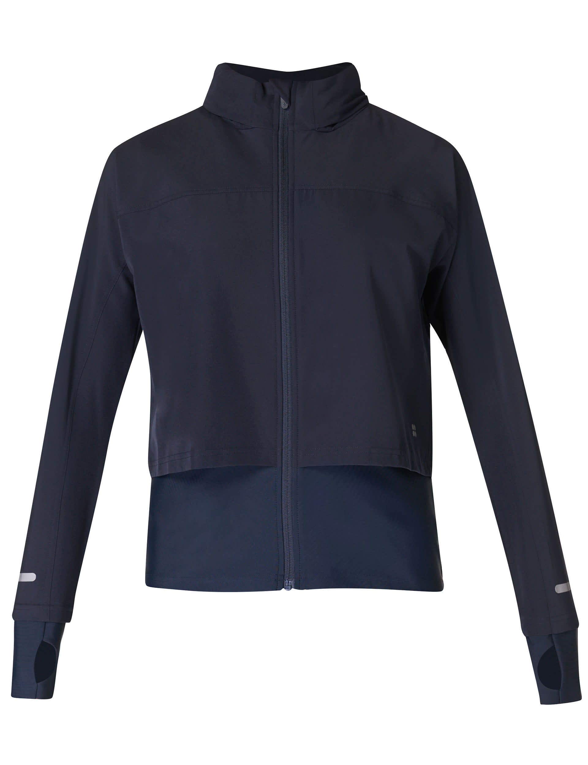 Sweaty Betty Women's Fast Track Funnel Neck Running Jacket - M - Navy, Navy