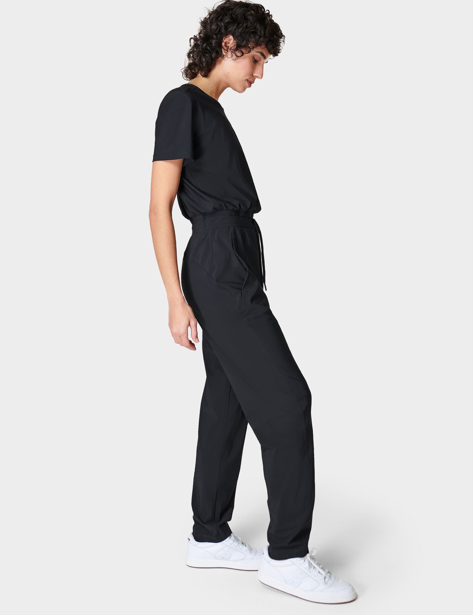 Sweaty Betty Women's Explorer Long Short Sleeve Jumpsuit - Black, Black