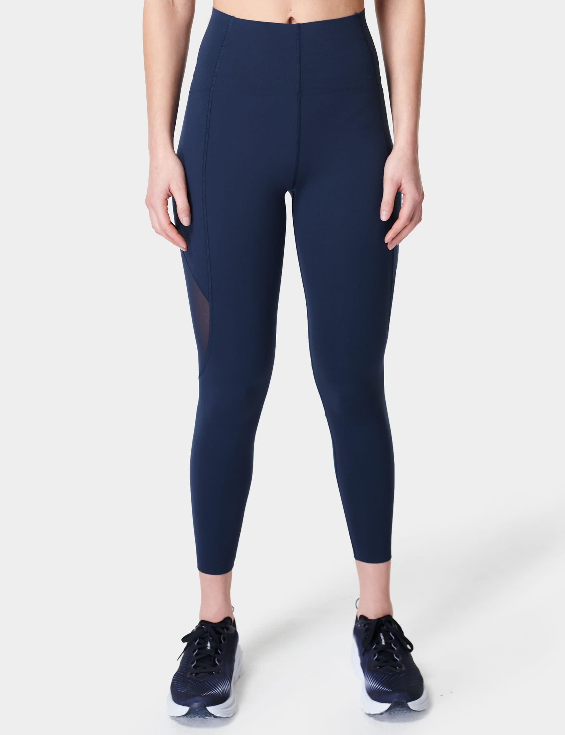 Sweaty Betty Women's Aerial Power UltraSculpt Mesh 7/8 Leggings - Navy, Navy