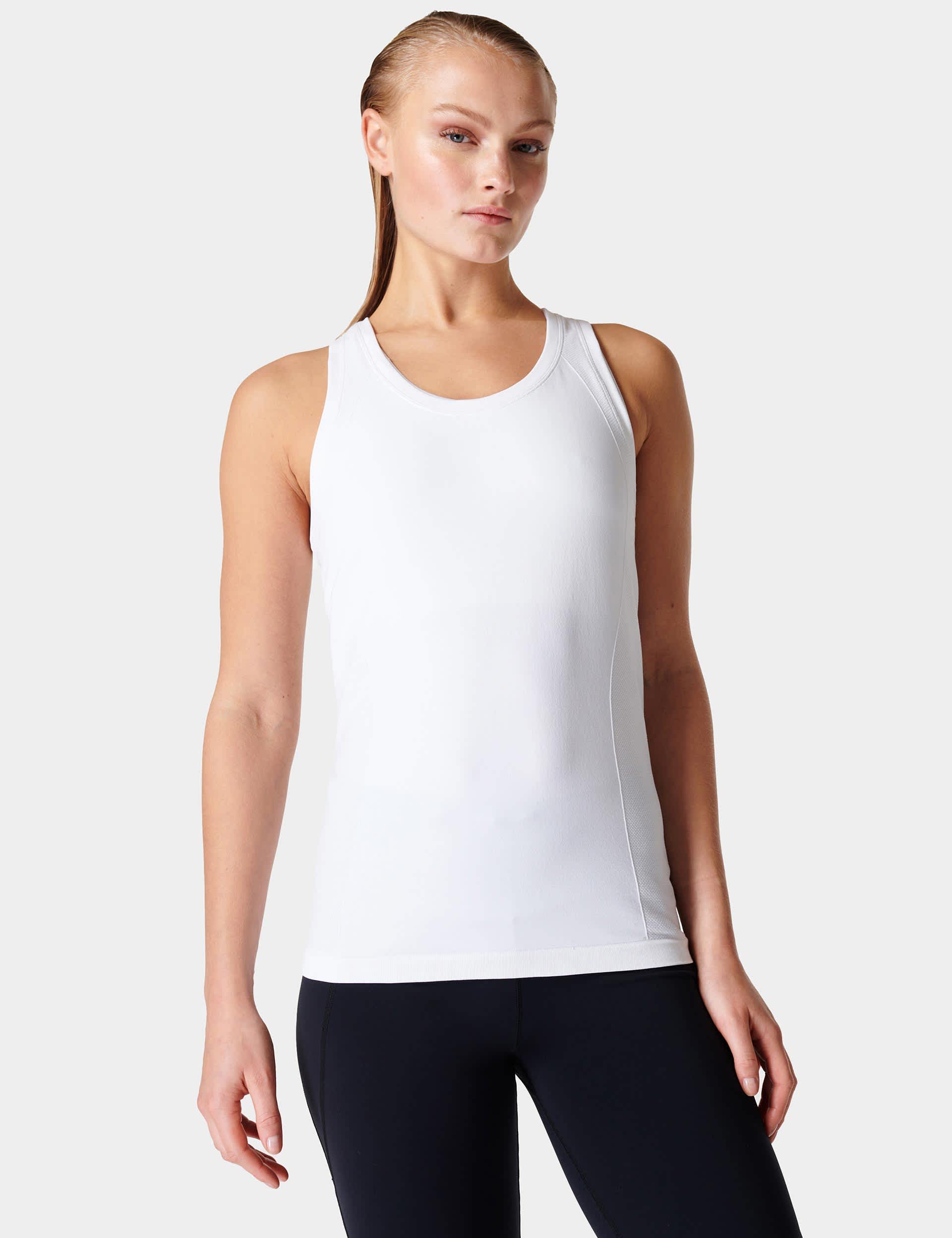 Sweaty Betty Women's Athlete Seamless Fitted Vest Top - White, White,Black,Dark Purple,Navy