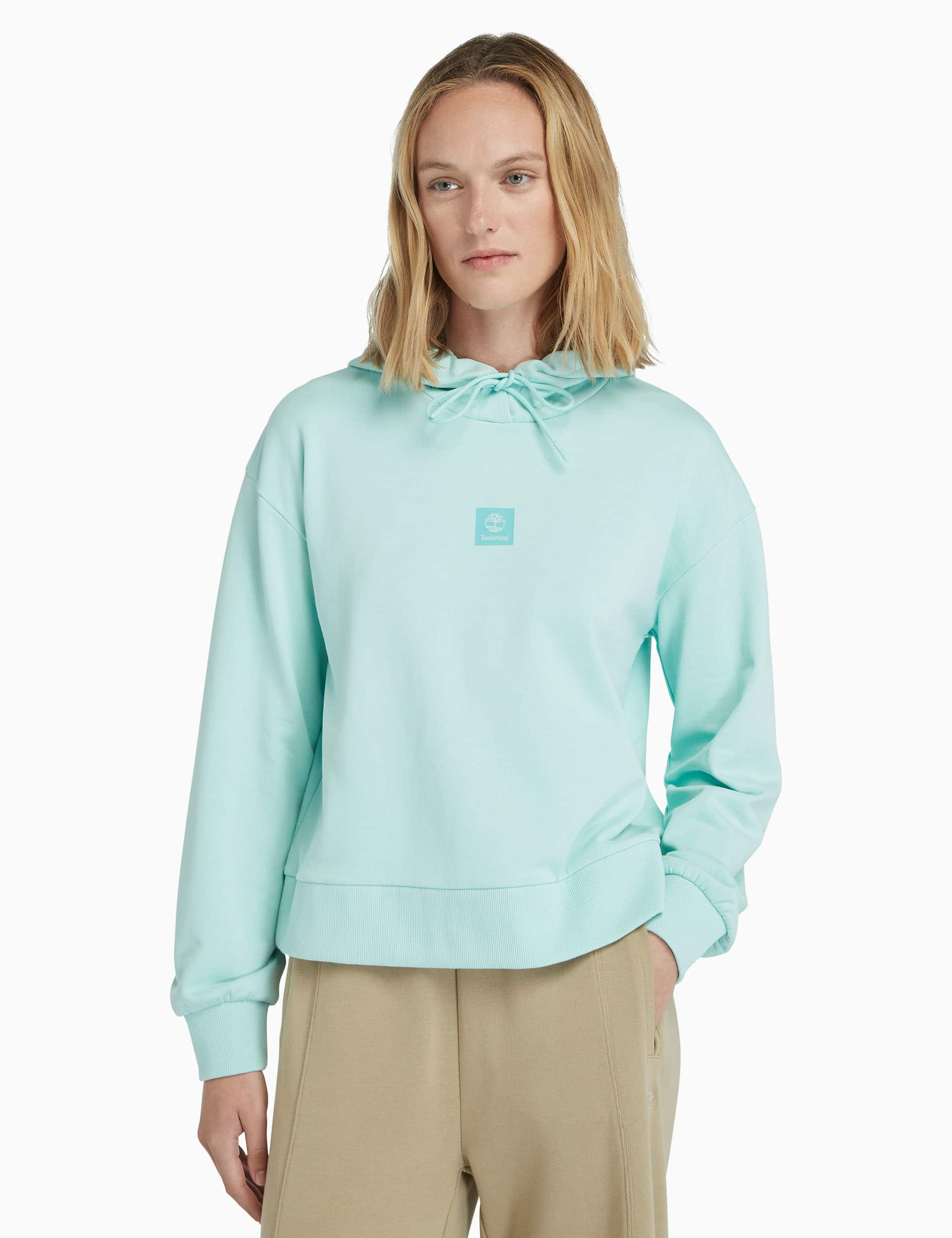 Timberland Women's Cotton Rich Hoodie - M - Turquoise, Turquoise