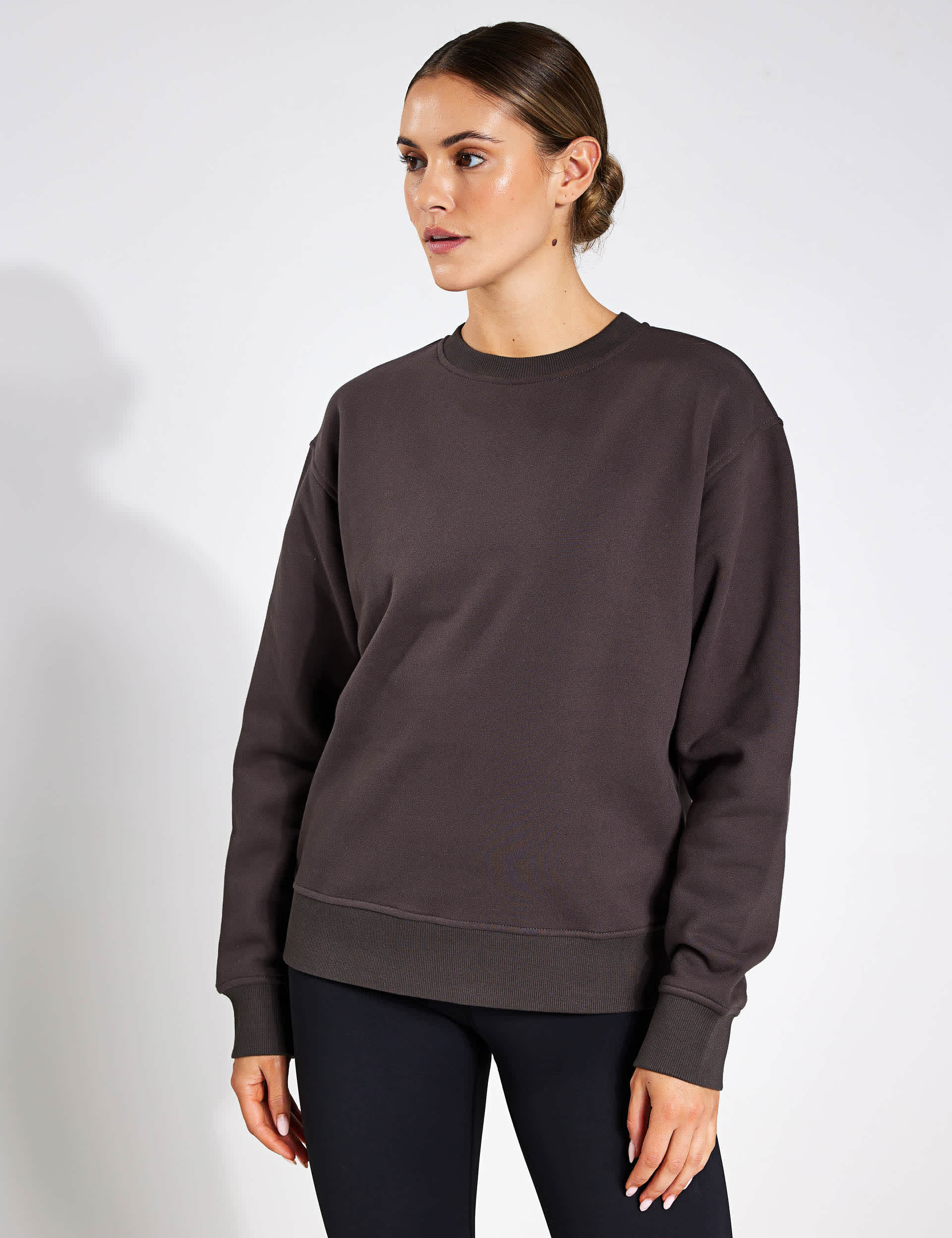 Lilybod Women's Millie Cotton Rich Crew Neck Sweatshirt - Dark Grey, Dark Grey