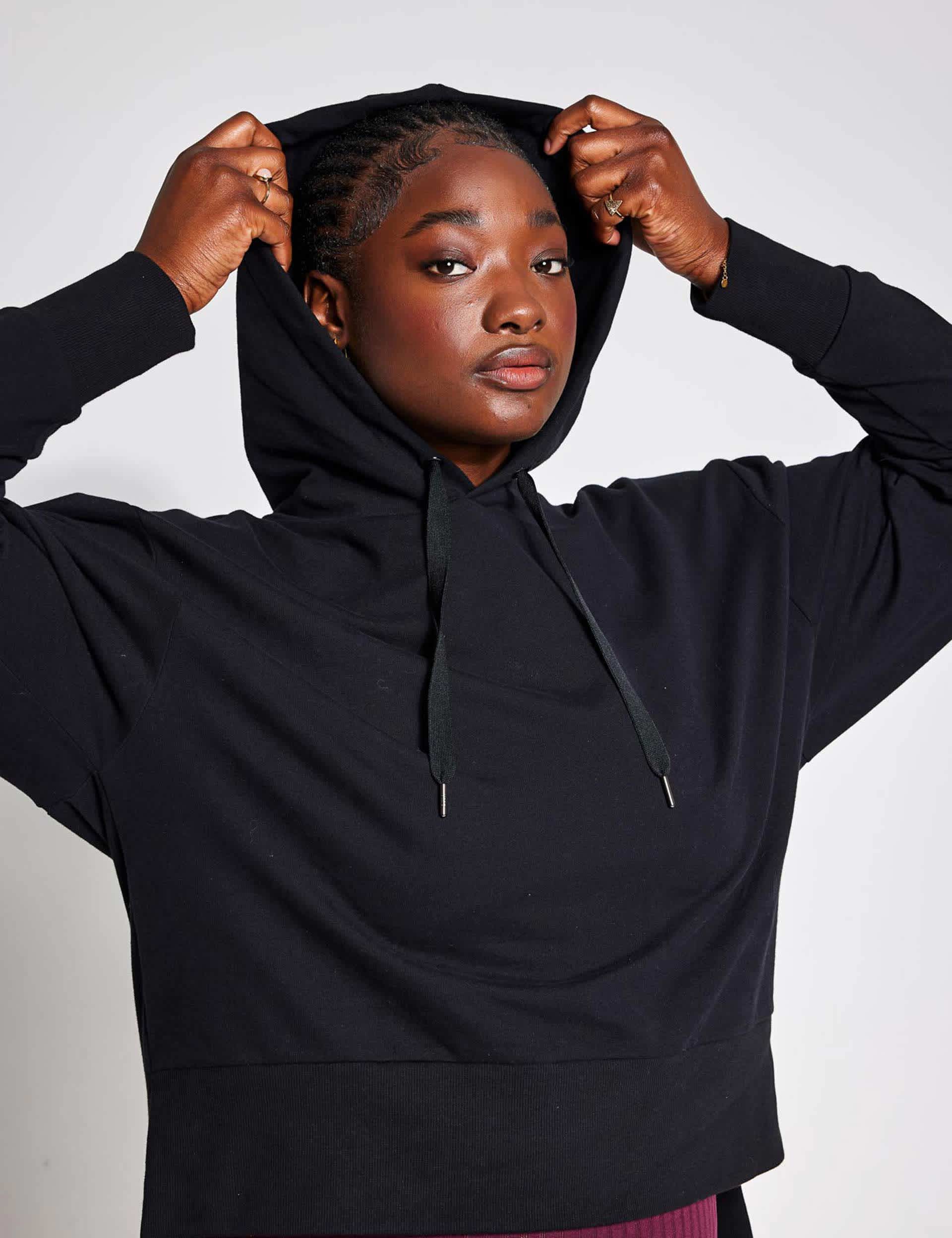 Ymo Women's Reset Cotton Rich Oversized Hoodie - XS - Black, Black