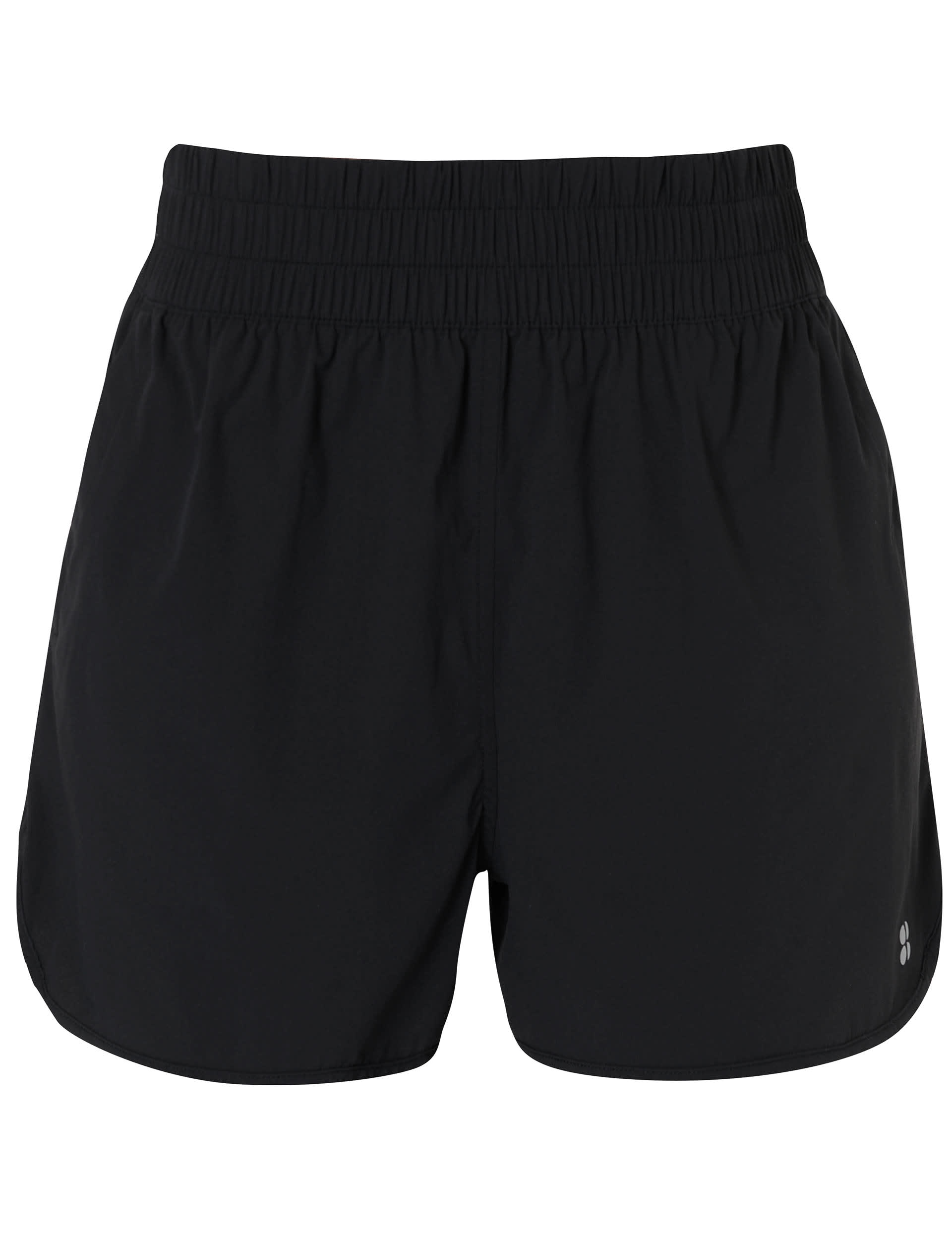 Sweaty Betty Women's Relay High Waisted Running Shorts - Black, Black