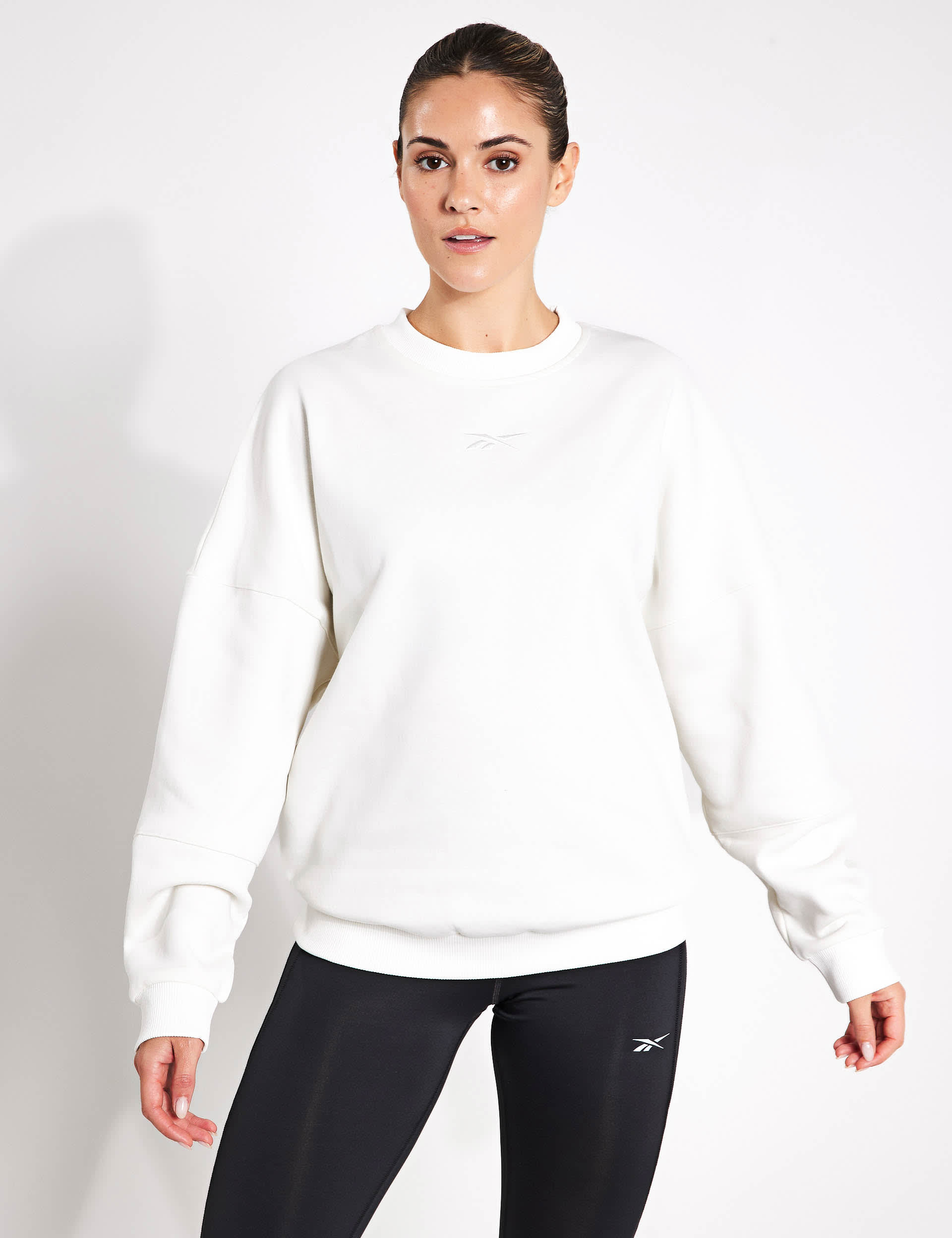 Reebok Women's Lux Oversized Crew Neck Sweatshirt