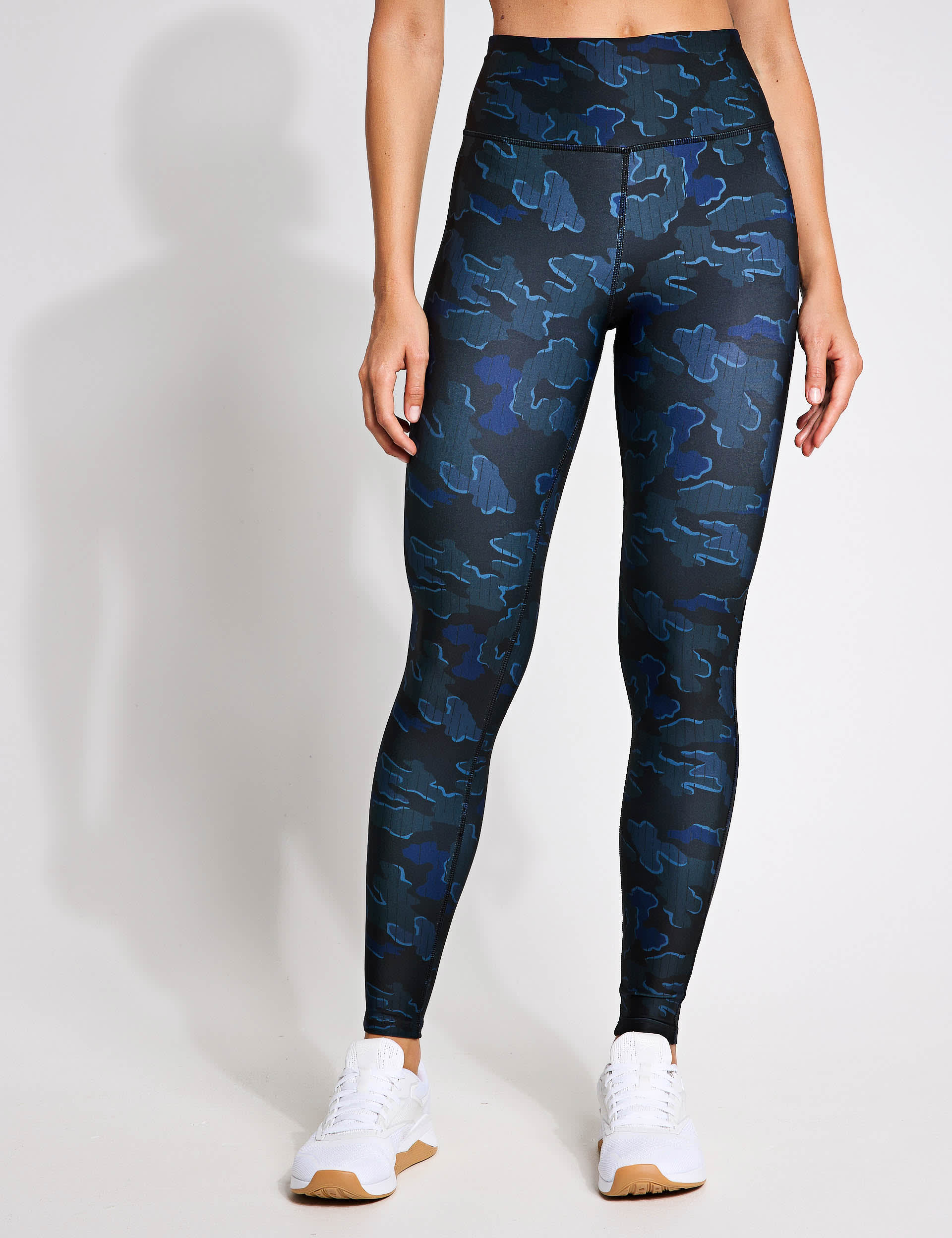 Reebok Women's Camo Print High Waisted Leggings - Black, Black