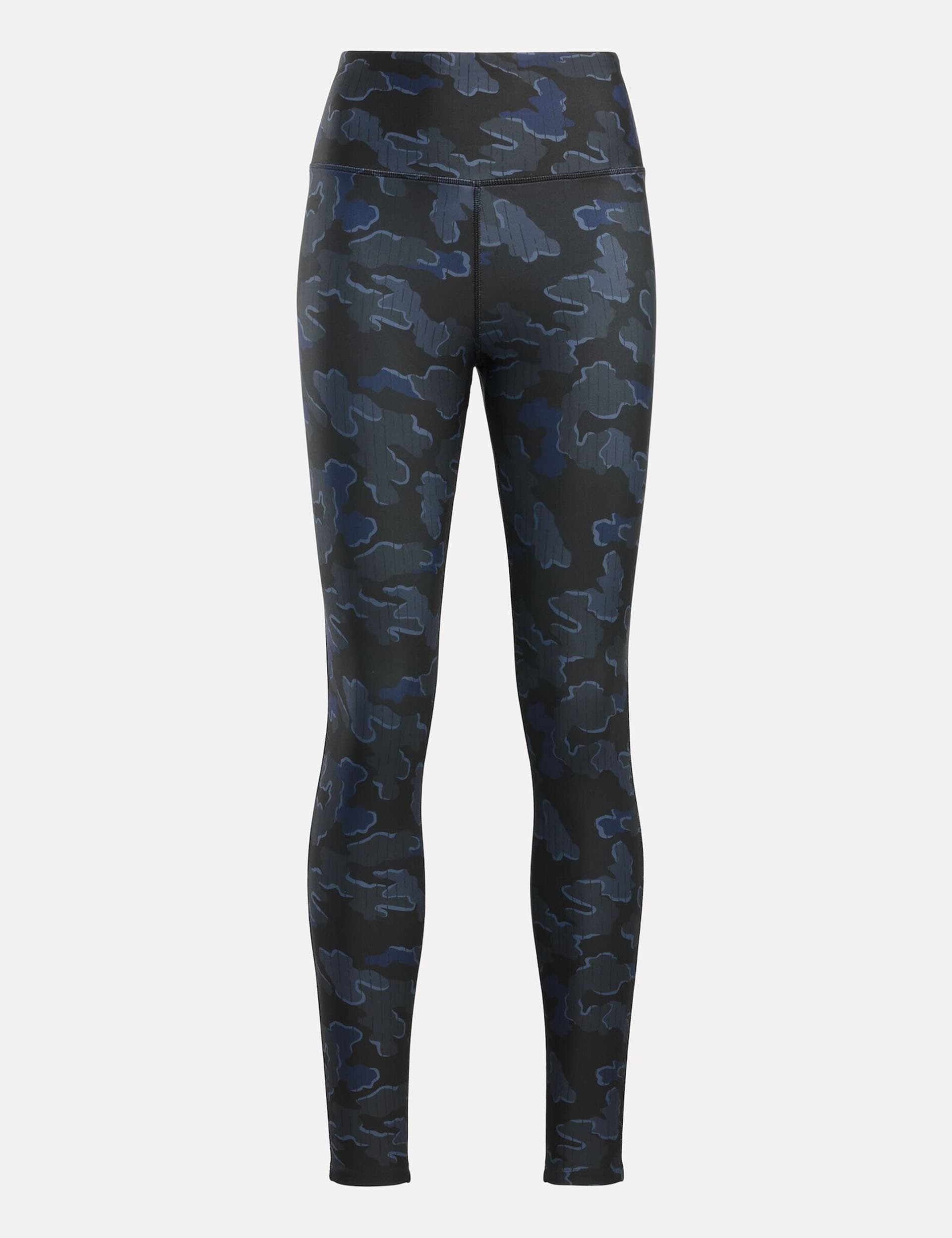 Reebok Women's Camo Print High Waisted Leggings - Black, Black