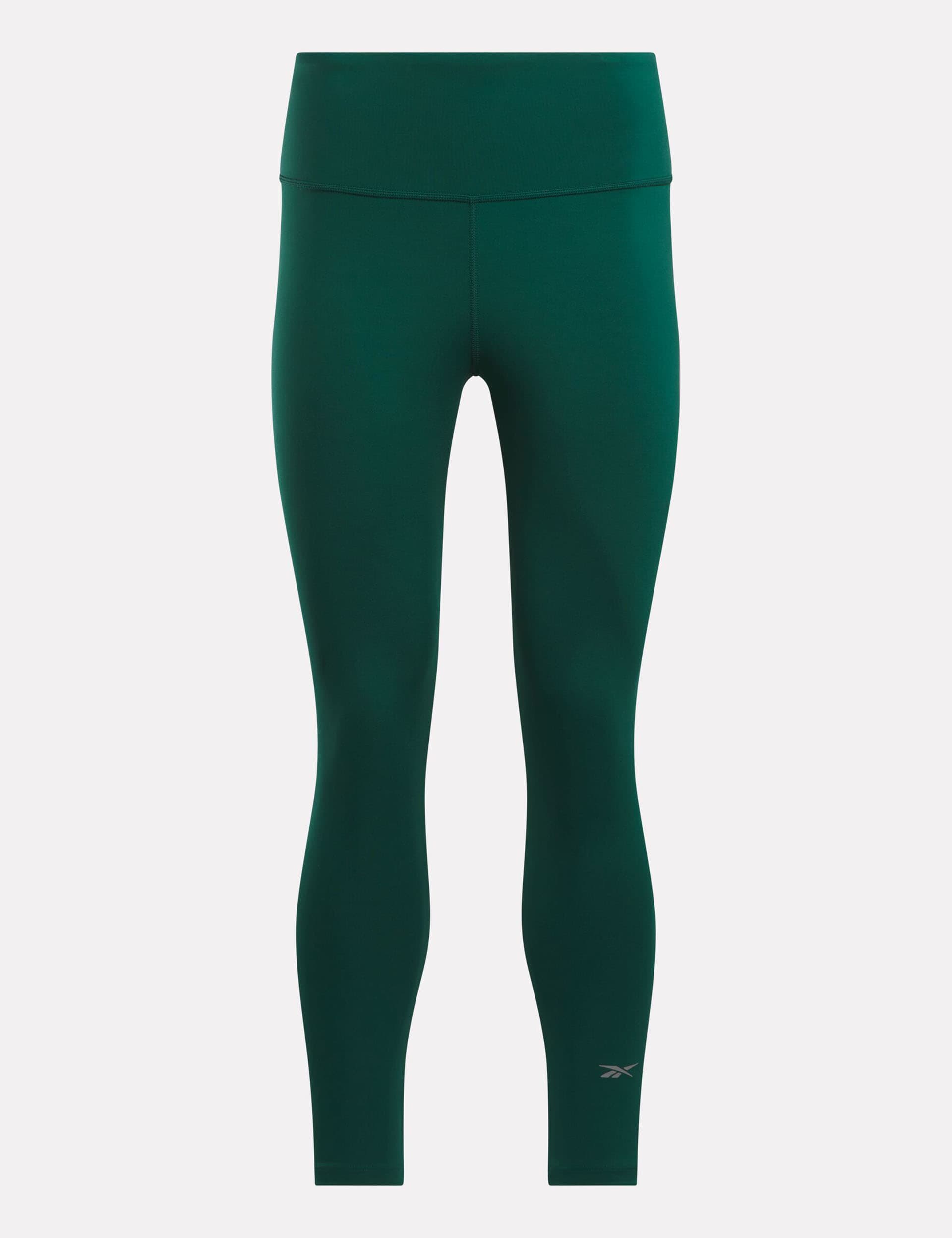 Reebok Women's Dreamblend High Waisted 7/8 Leggings - Teal Green, Teal Green,Light Brown,Air Force B