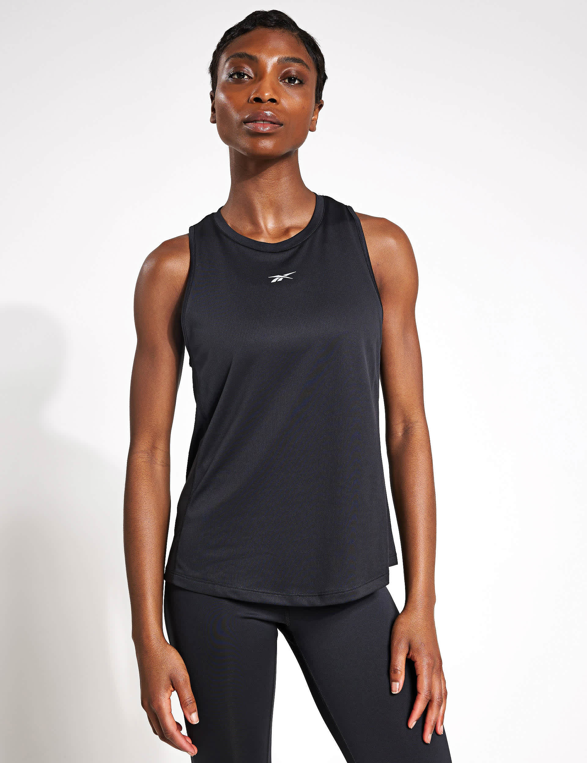 Reebok Women's Running Speedwick Crew Neck Vest Top - Black, Black